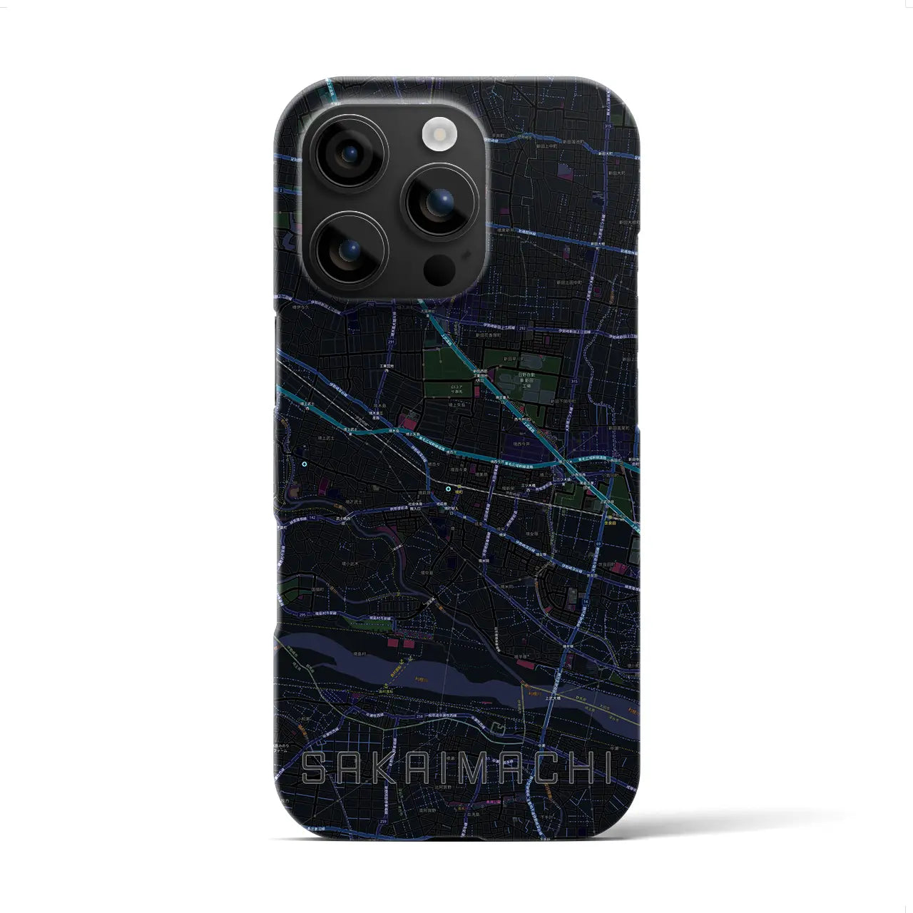 【境町(群馬県)】地図柄iPhoneケース(バックカバータイプ)