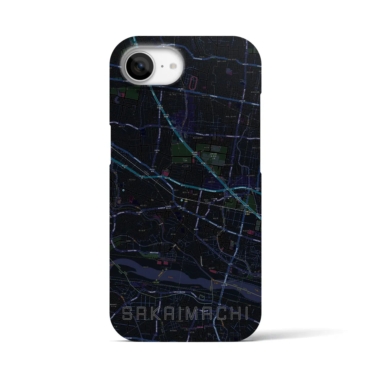 【境町(群馬県)】地図柄iPhoneケース(バックカバータイプ)