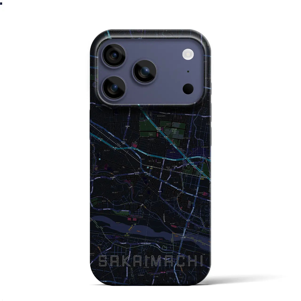 【境町(群馬県)】地図柄iPhoneケース(バックカバータイプ)