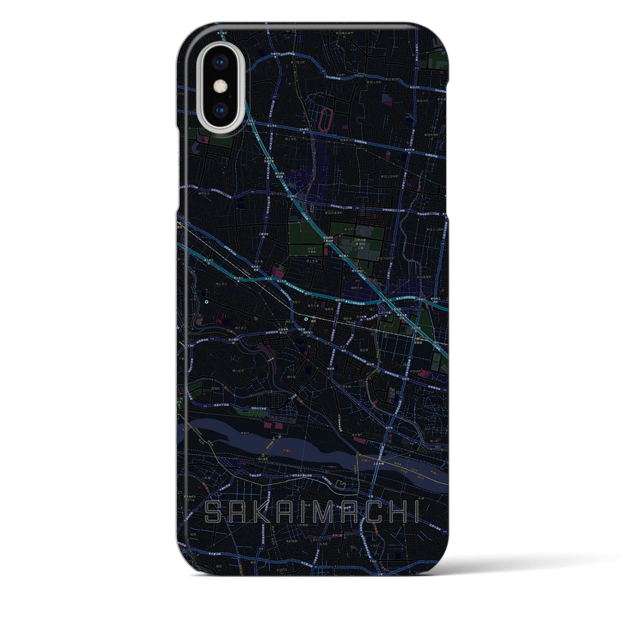 【境町(群馬県)】地図柄iPhoneケース(バックカバータイプ)