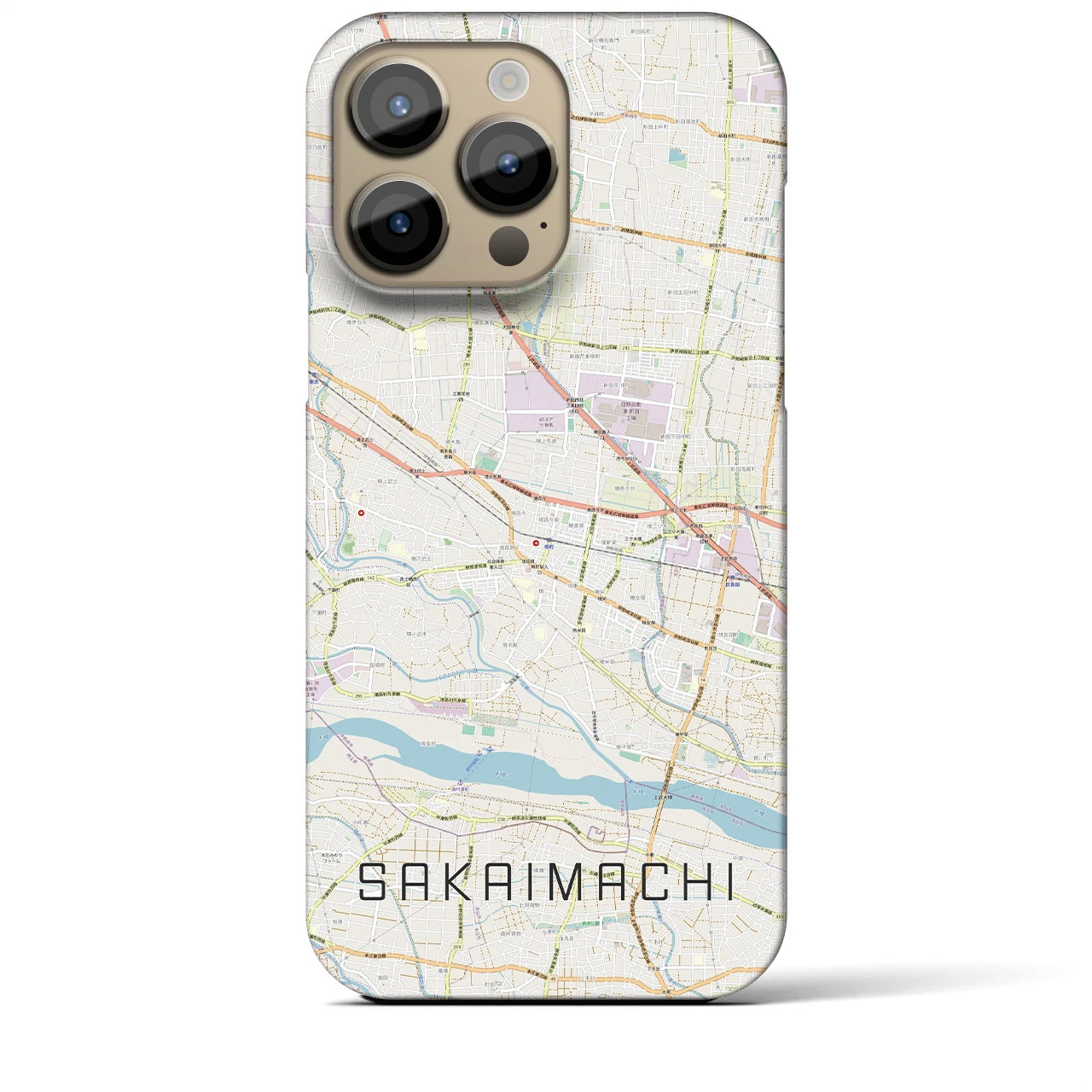 【境町(群馬県)】地図柄iPhoneケース(バックカバータイプ)