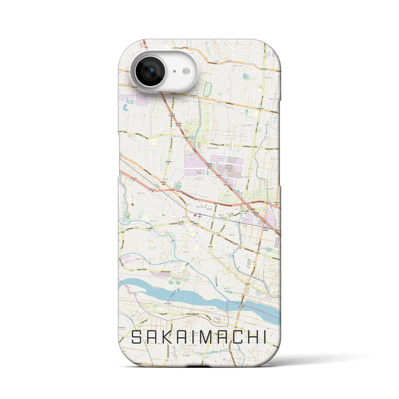 【境町(群馬県)】地図柄iPhoneケース(バックカバータイプ)