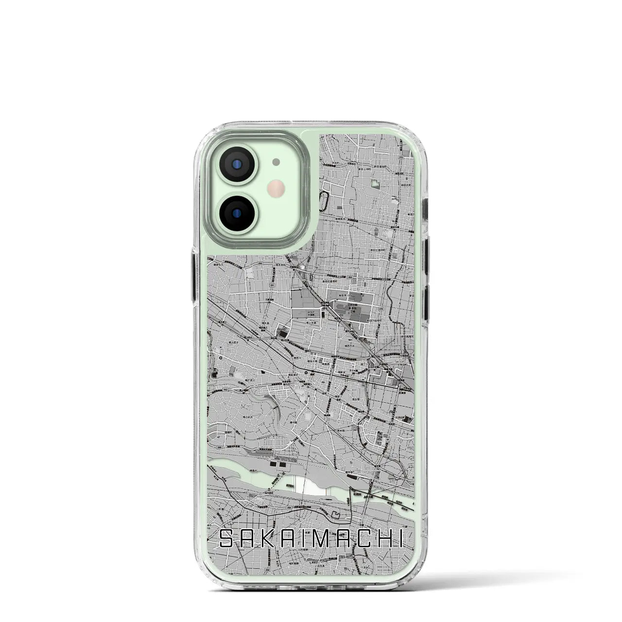 【境町(群馬県)】地図柄iPhoneケース(MagSafeタイプ)