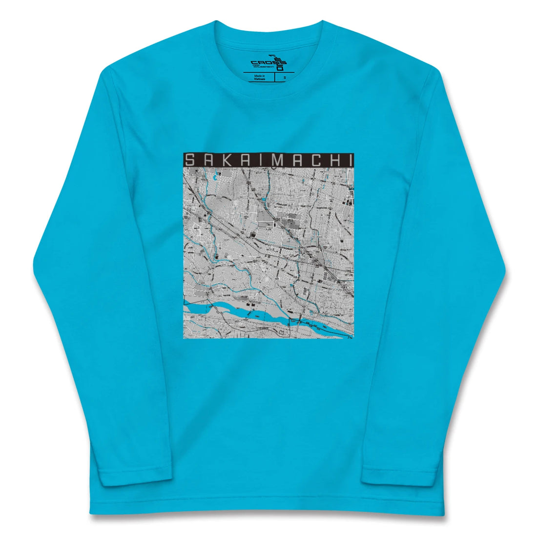 【境町(群馬県)】地図柄ロングスリーブTシャツ