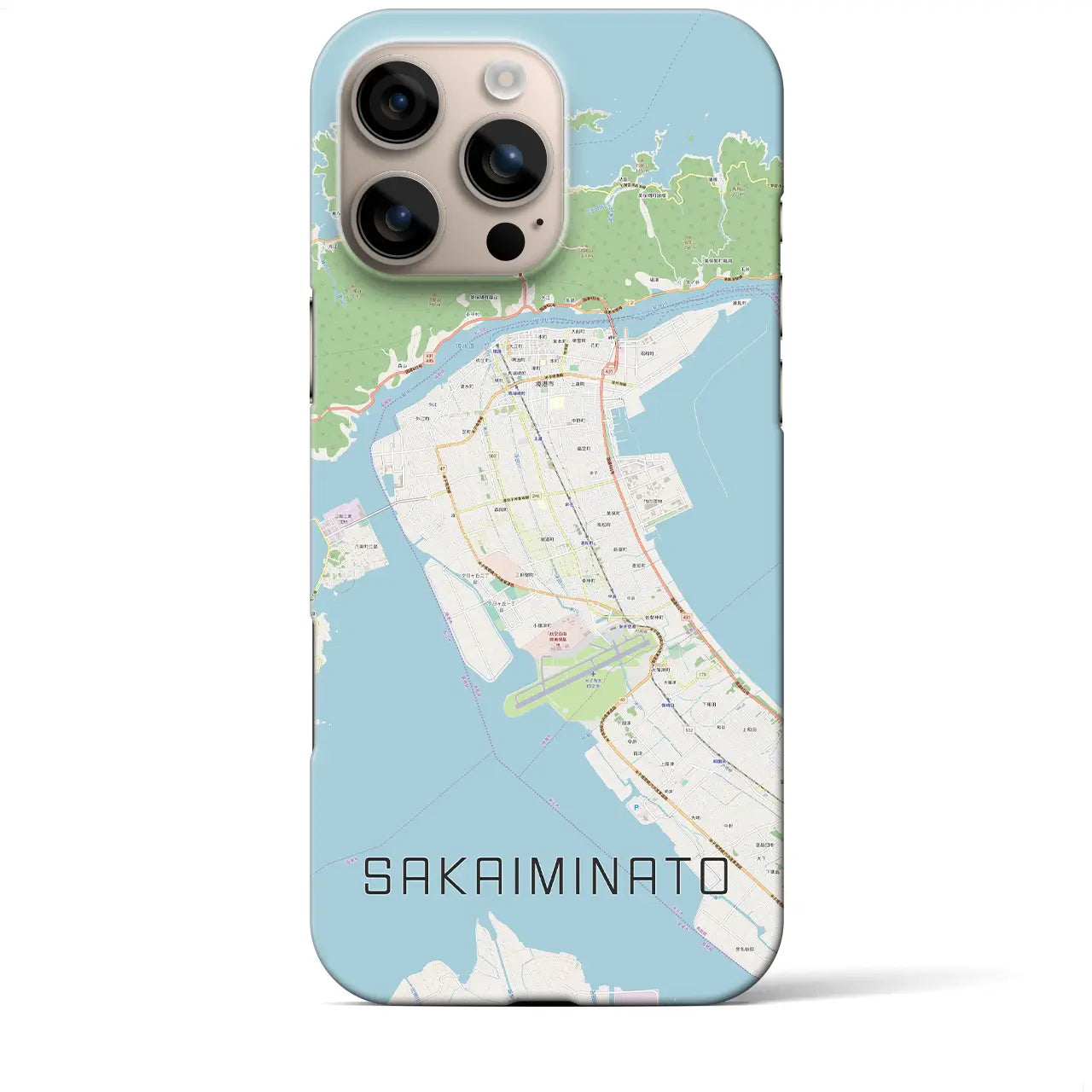 【境港(鳥取県)】地図柄iPhoneケース(バックカバータイプ)