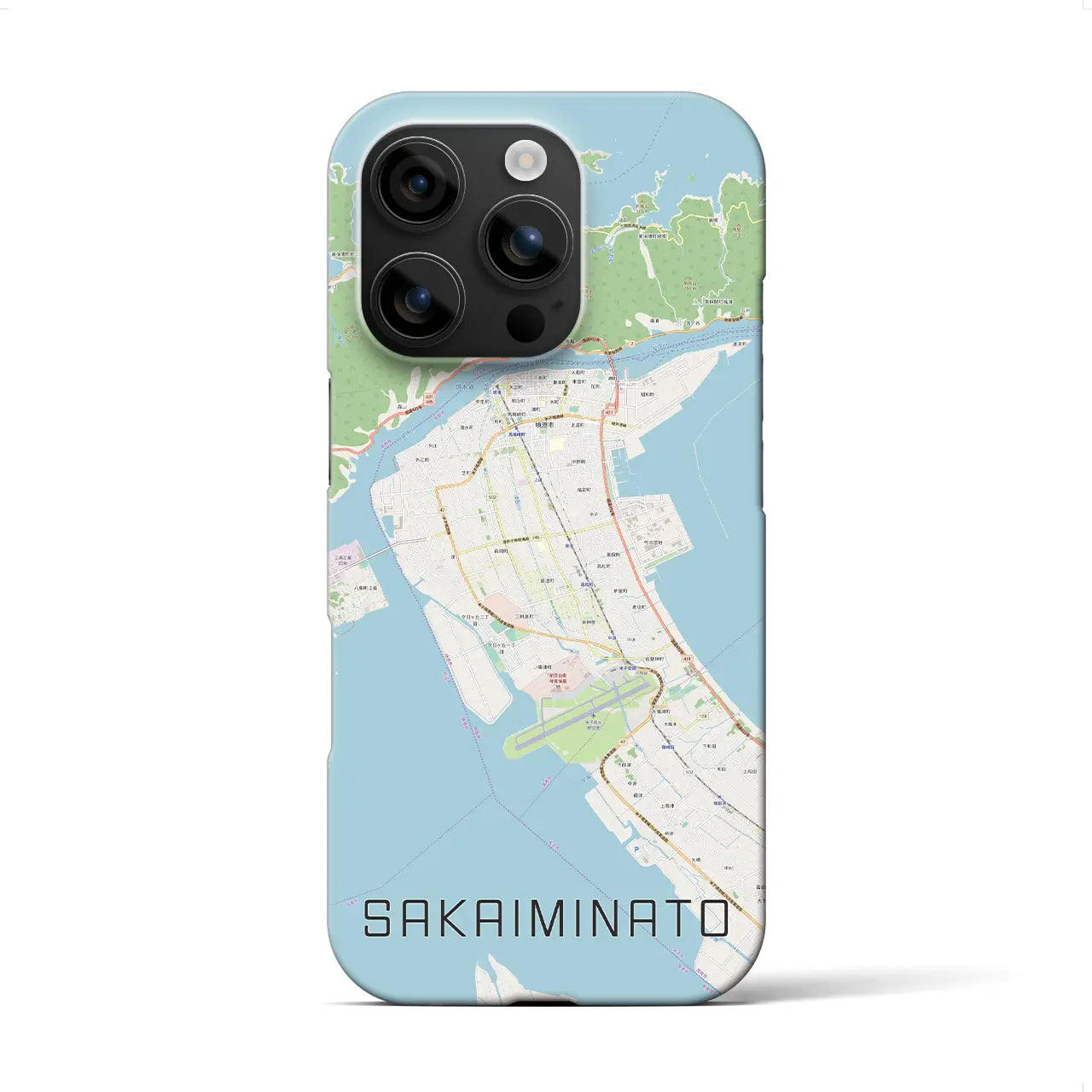 【境港(鳥取県)】地図柄iPhoneケース(バックカバータイプ)