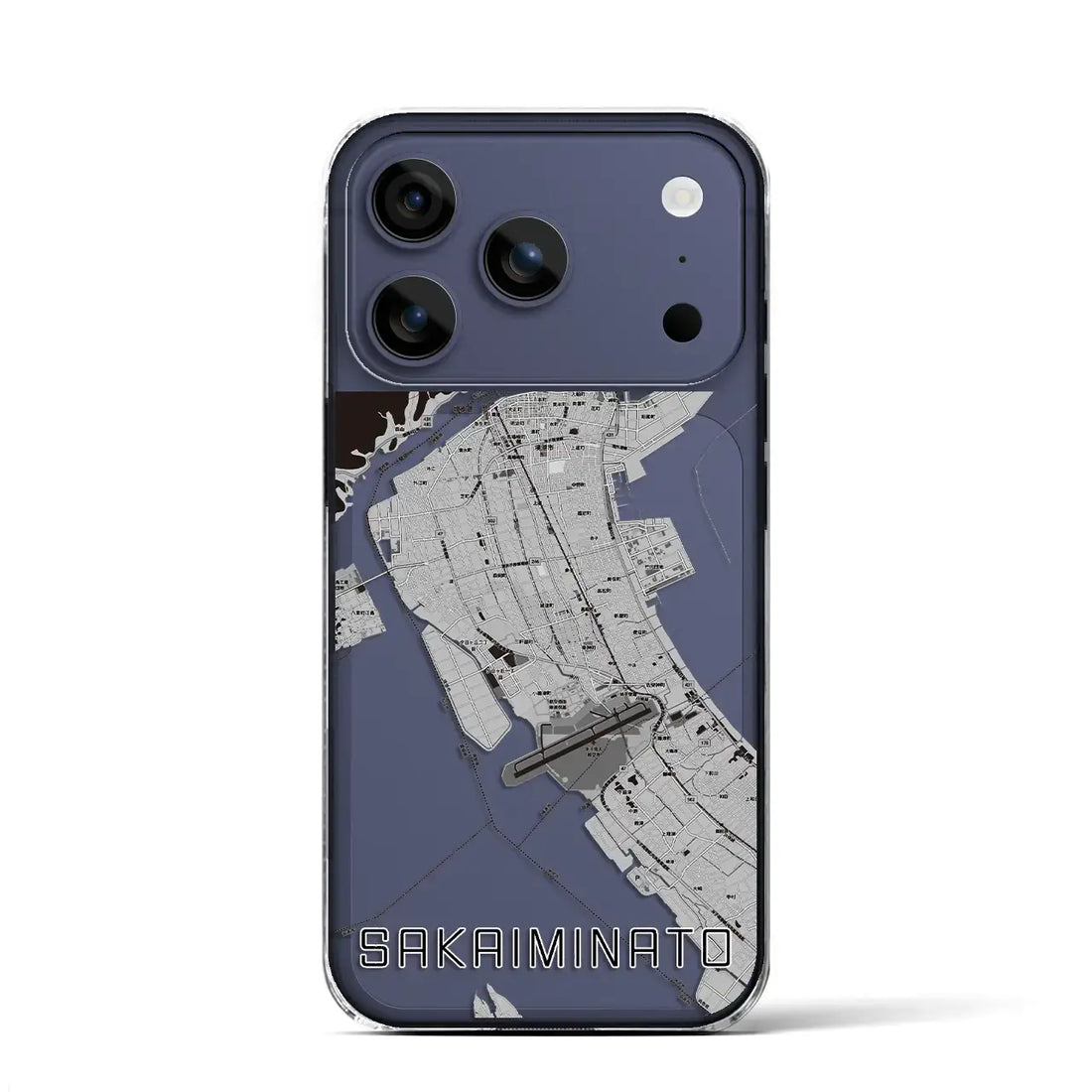 【境港(鳥取県)】地図柄iPhoneケース(クリアタイプ)