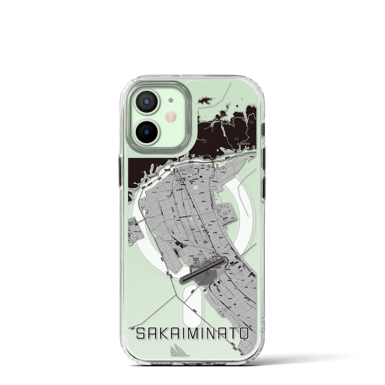 【境港(鳥取県)】地図柄iPhoneケース(MagSafeタイプ)