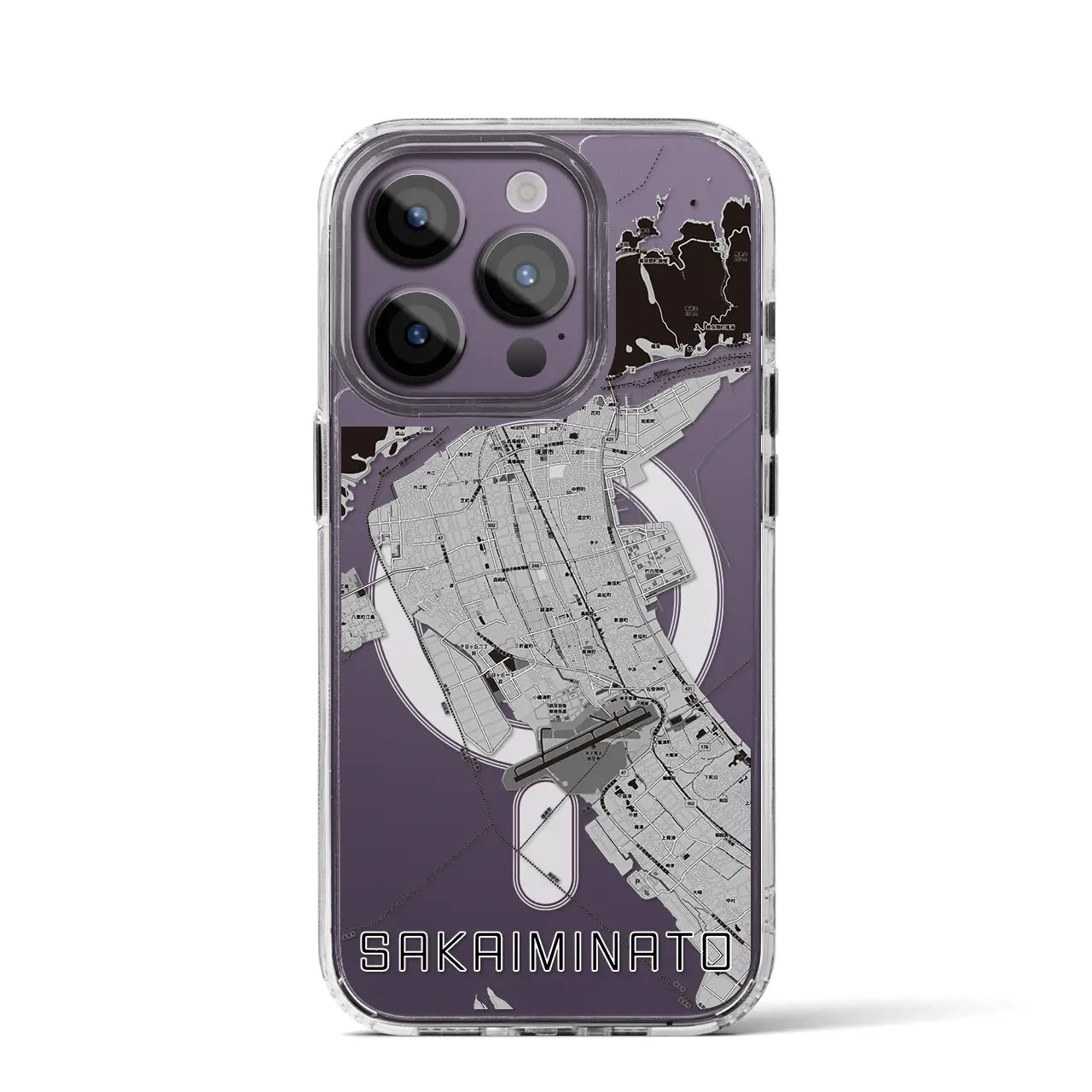 【境港(鳥取県)】地図柄iPhoneケース(MagSafeタイプ)