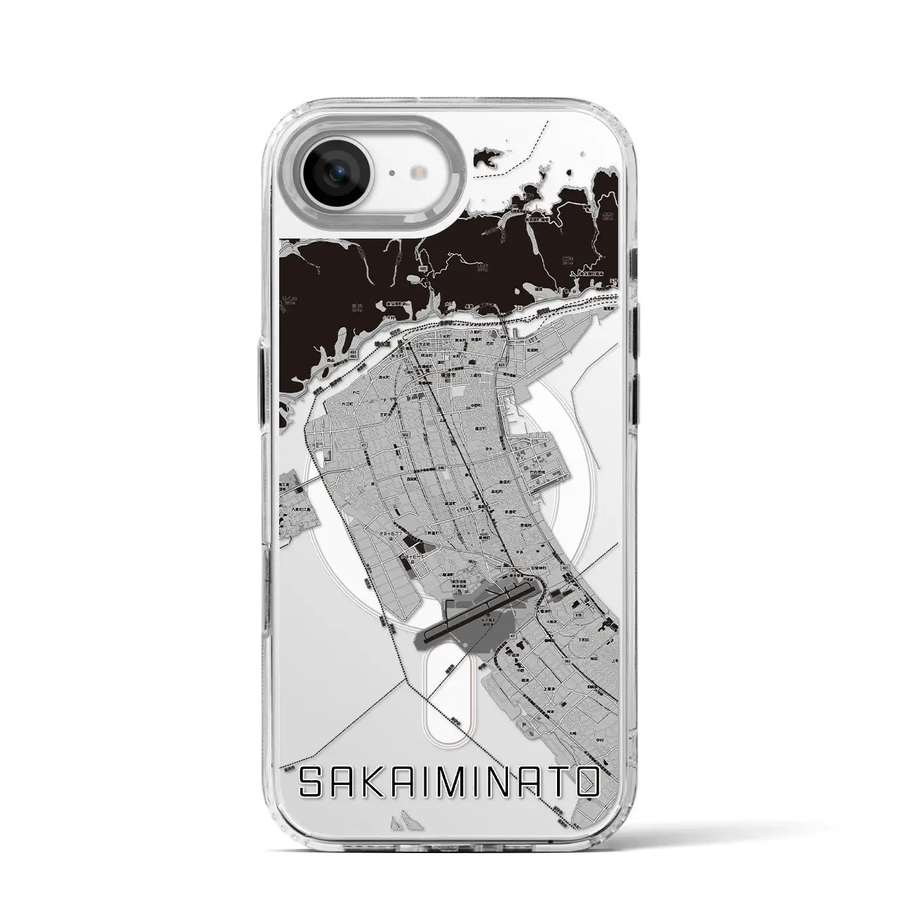 【境港(鳥取県)】地図柄iPhoneケース(MagSafeタイプ)