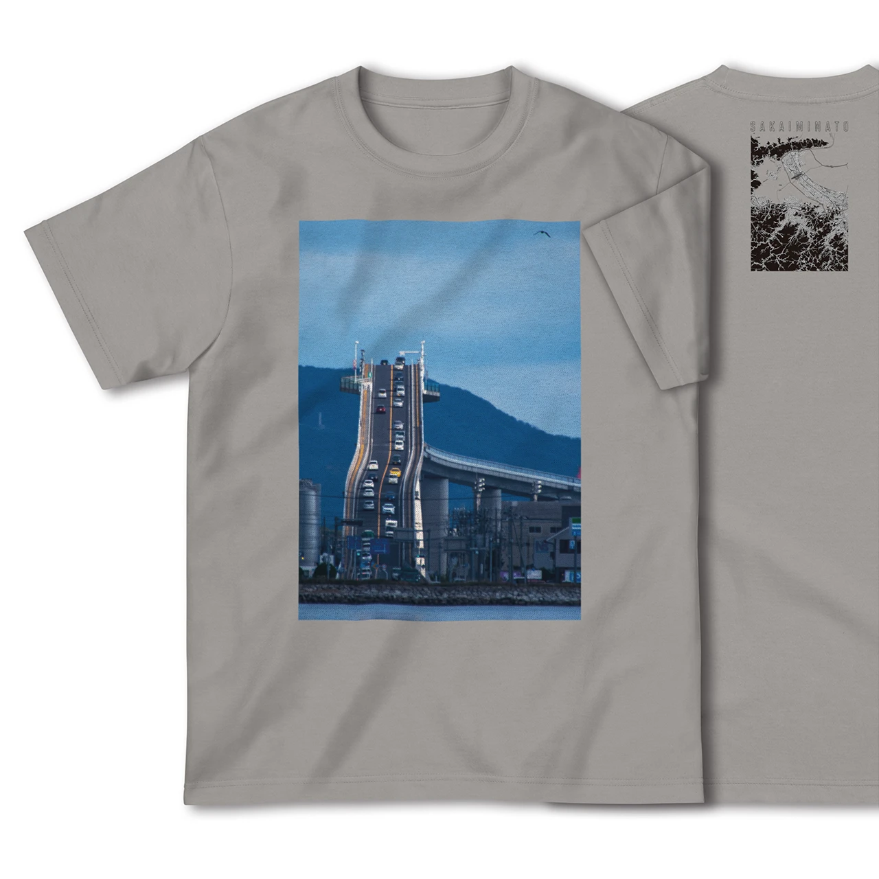 【境港(鳥取県)】Map World ハイクオリティTシャツ
