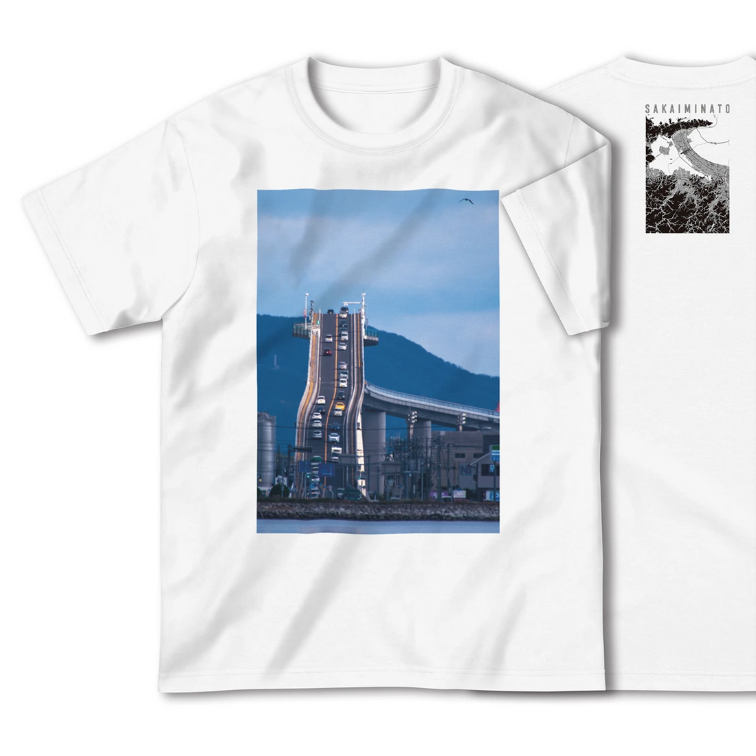 【境港(鳥取県)】Map World ハイクオリティTシャツ