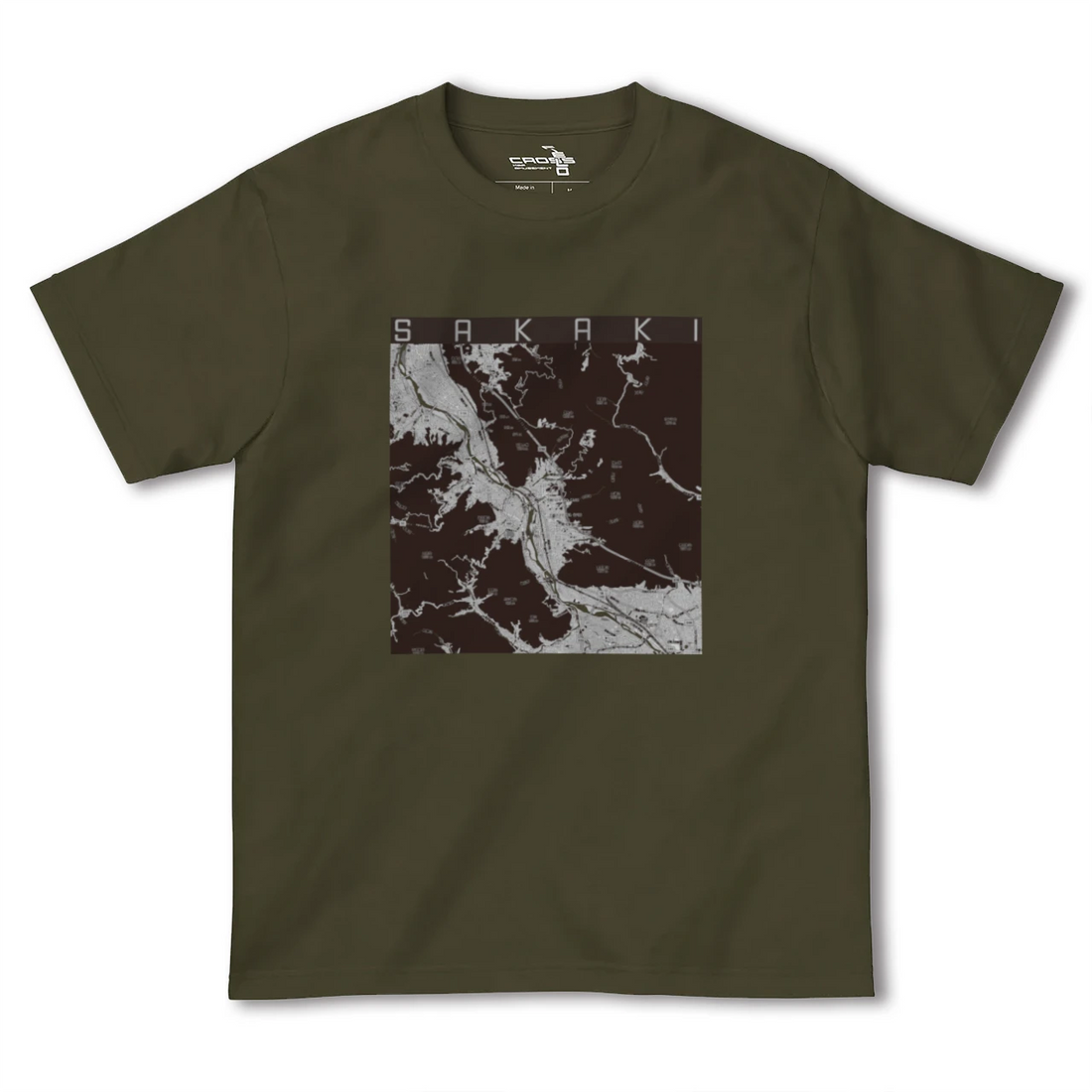 【坂城(長野県)】地図柄ヘビーウェイトTシャツ