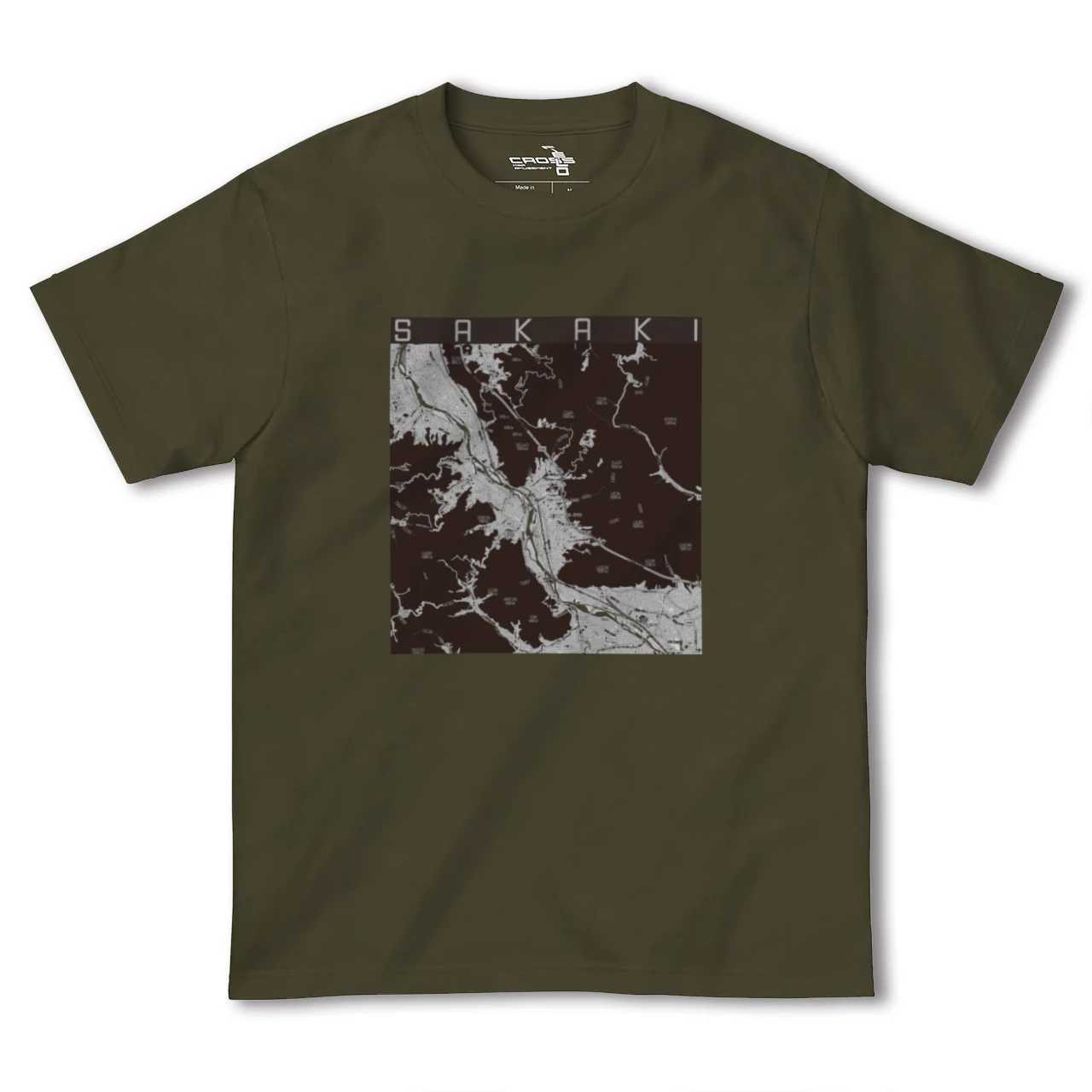 【坂城(長野県)】地図柄ヘビーウェイトTシャツ