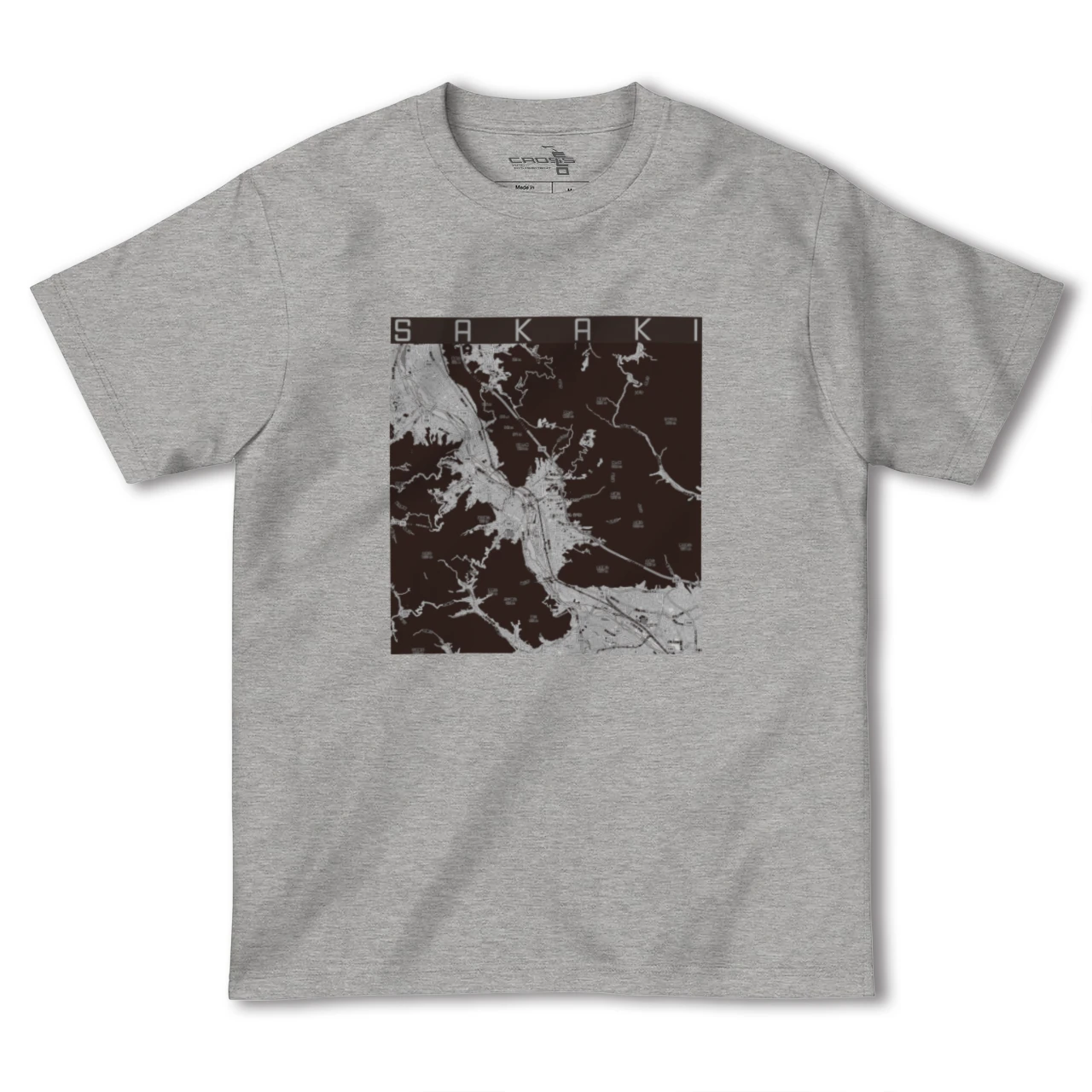 【坂城(長野県)】地図柄ヘビーウェイトTシャツ