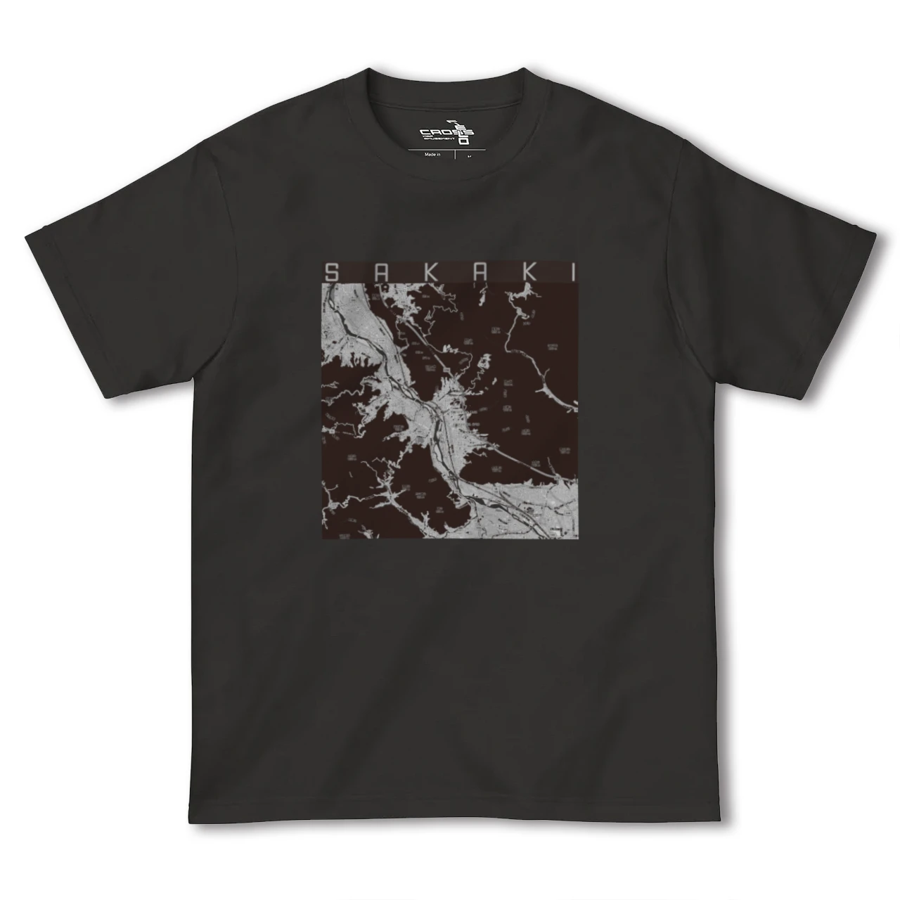 【坂城(長野県)】地図柄ヘビーウェイトTシャツ