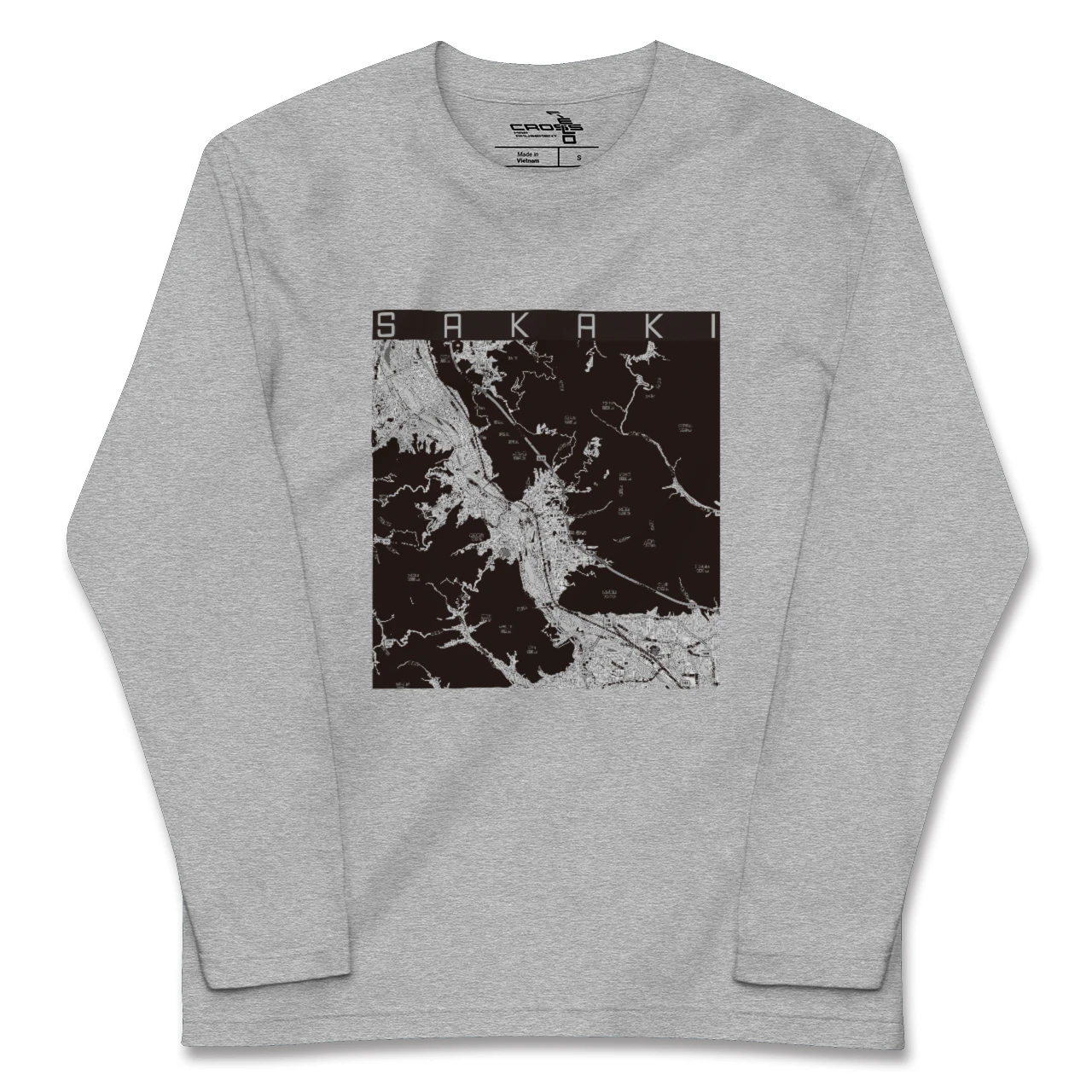 【坂城(長野県)】地図柄ロングスリーブTシャツ