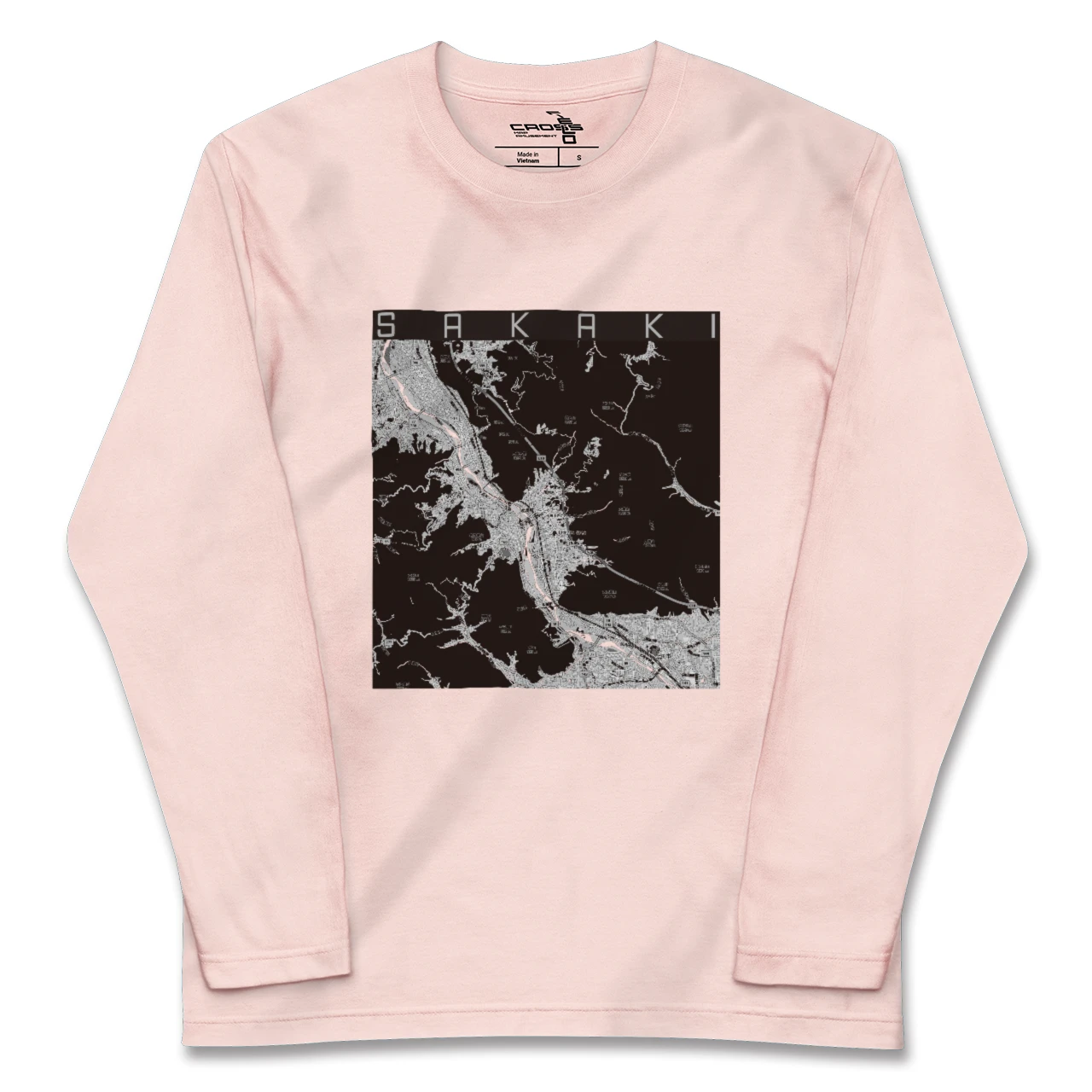 【坂城(長野県)】地図柄ロングスリーブTシャツ