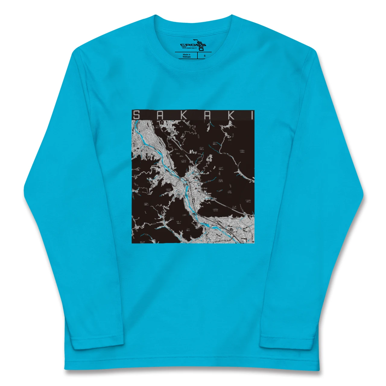 【坂城(長野県)】地図柄ロングスリーブTシャツ