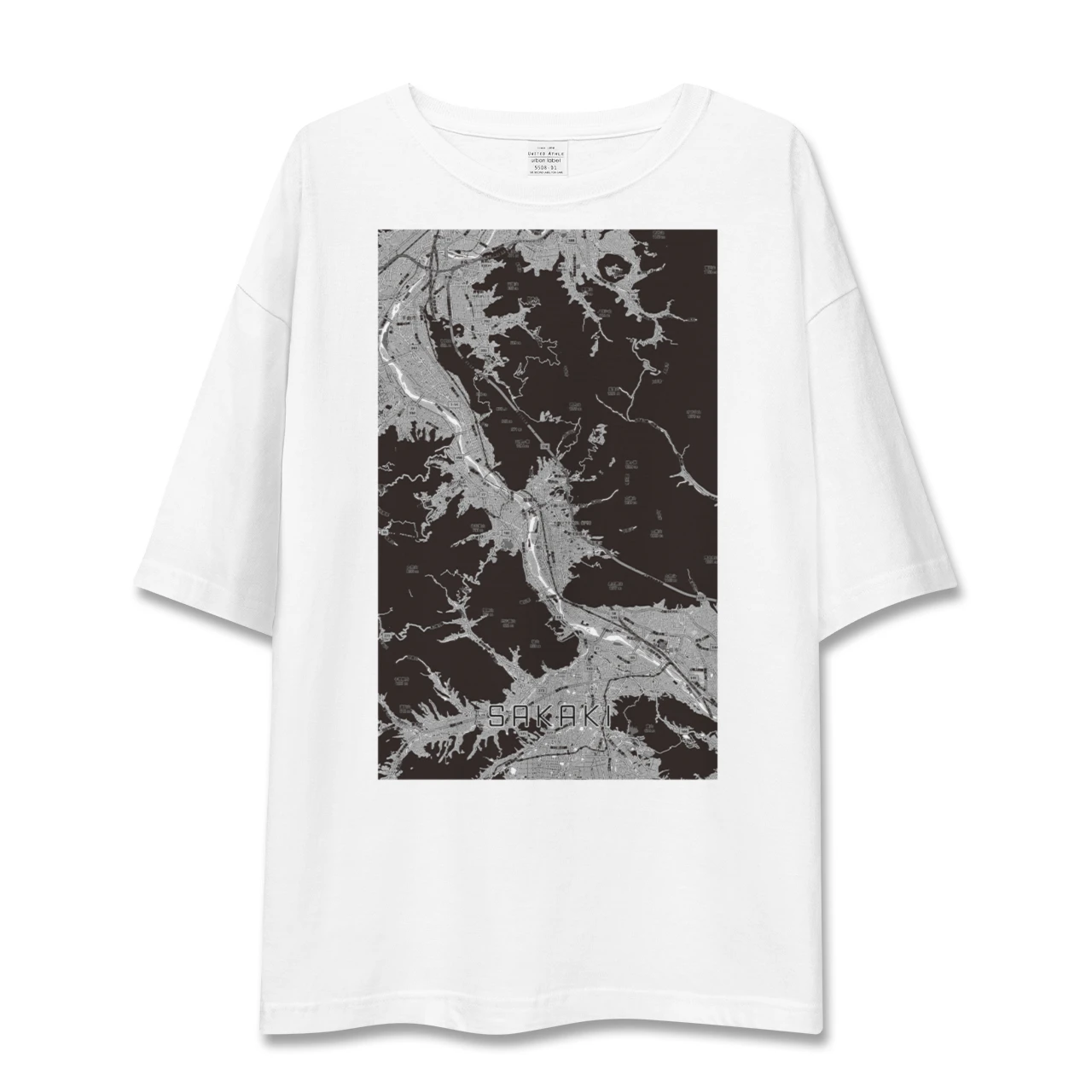 【坂城(長野県)】地図柄ビッグシルエットTシャツ