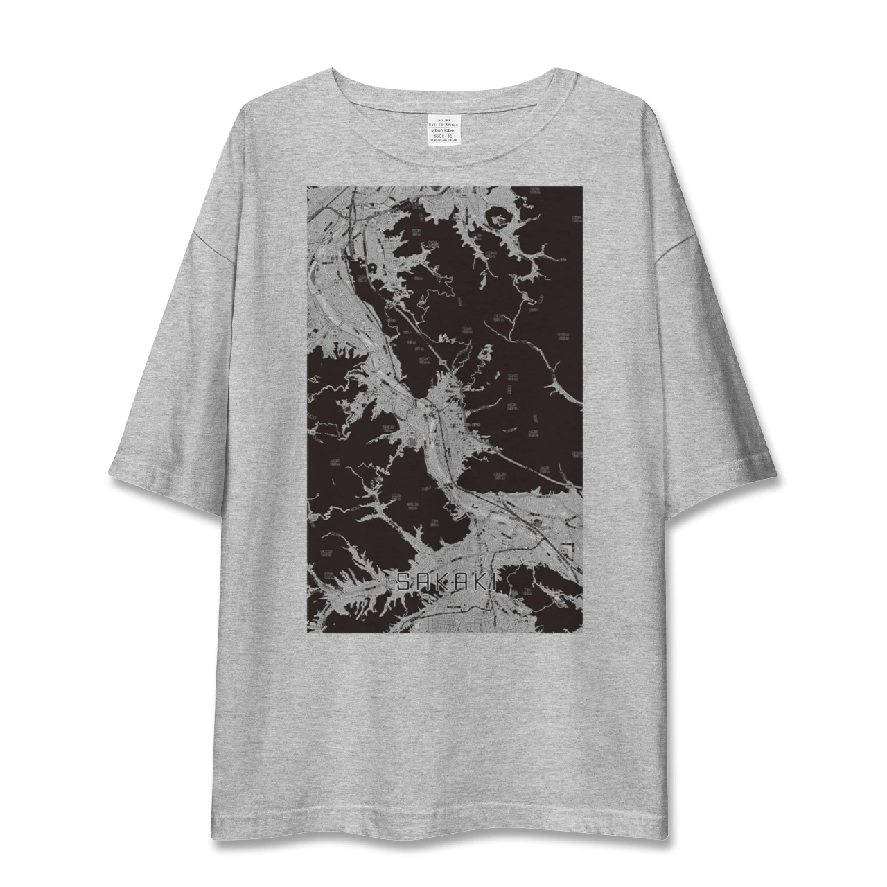 【坂城(長野県)】地図柄ビッグシルエットTシャツ
