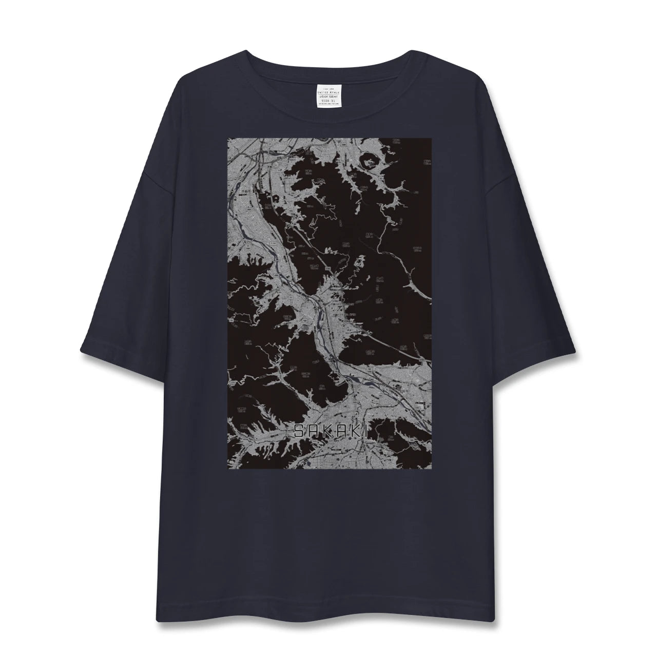 【坂城(長野県)】地図柄ビッグシルエットTシャツ