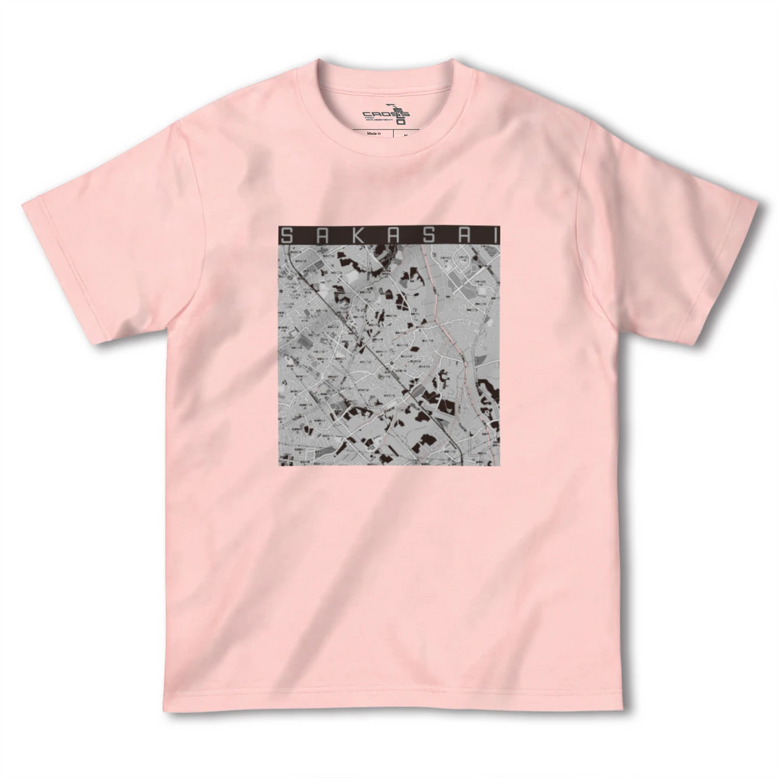 【逆井(千葉県)】地図柄ヘビーウェイトTシャツ