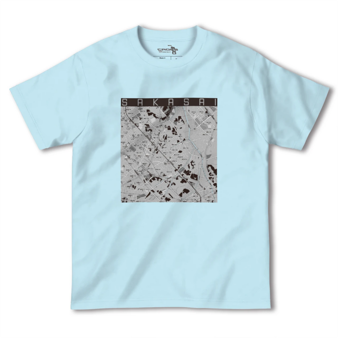 【逆井(千葉県)】地図柄ヘビーウェイトTシャツ