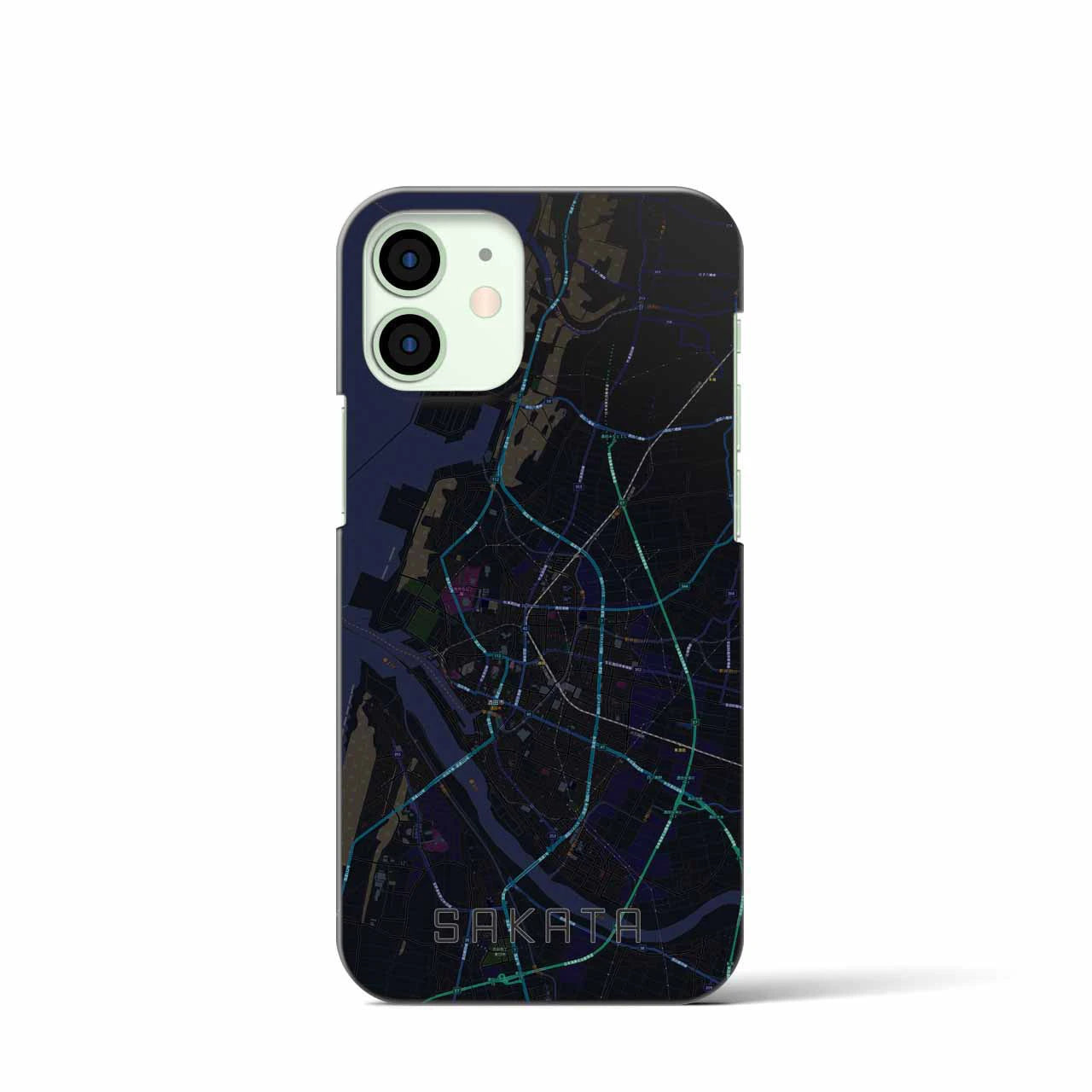 【酒田(山形県)】地図柄iPhoneケース(バックカバータイプ)