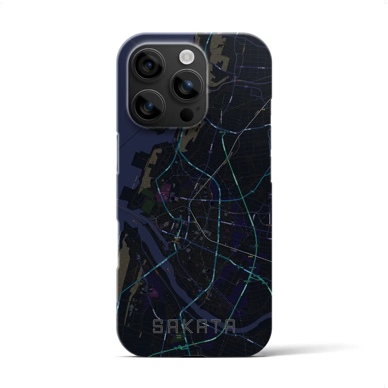 【酒田(山形県)】地図柄iPhoneケース(バックカバータイプ)