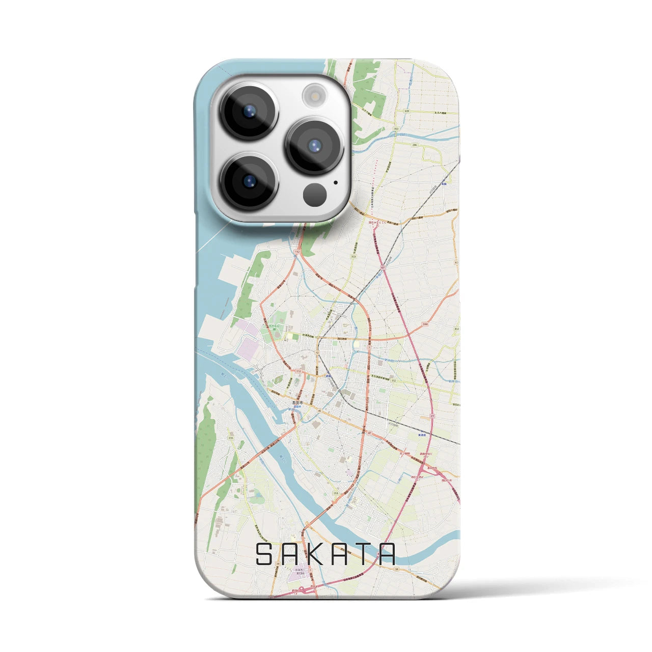 【酒田(山形県)】地図柄iPhoneケース(バックカバータイプ)