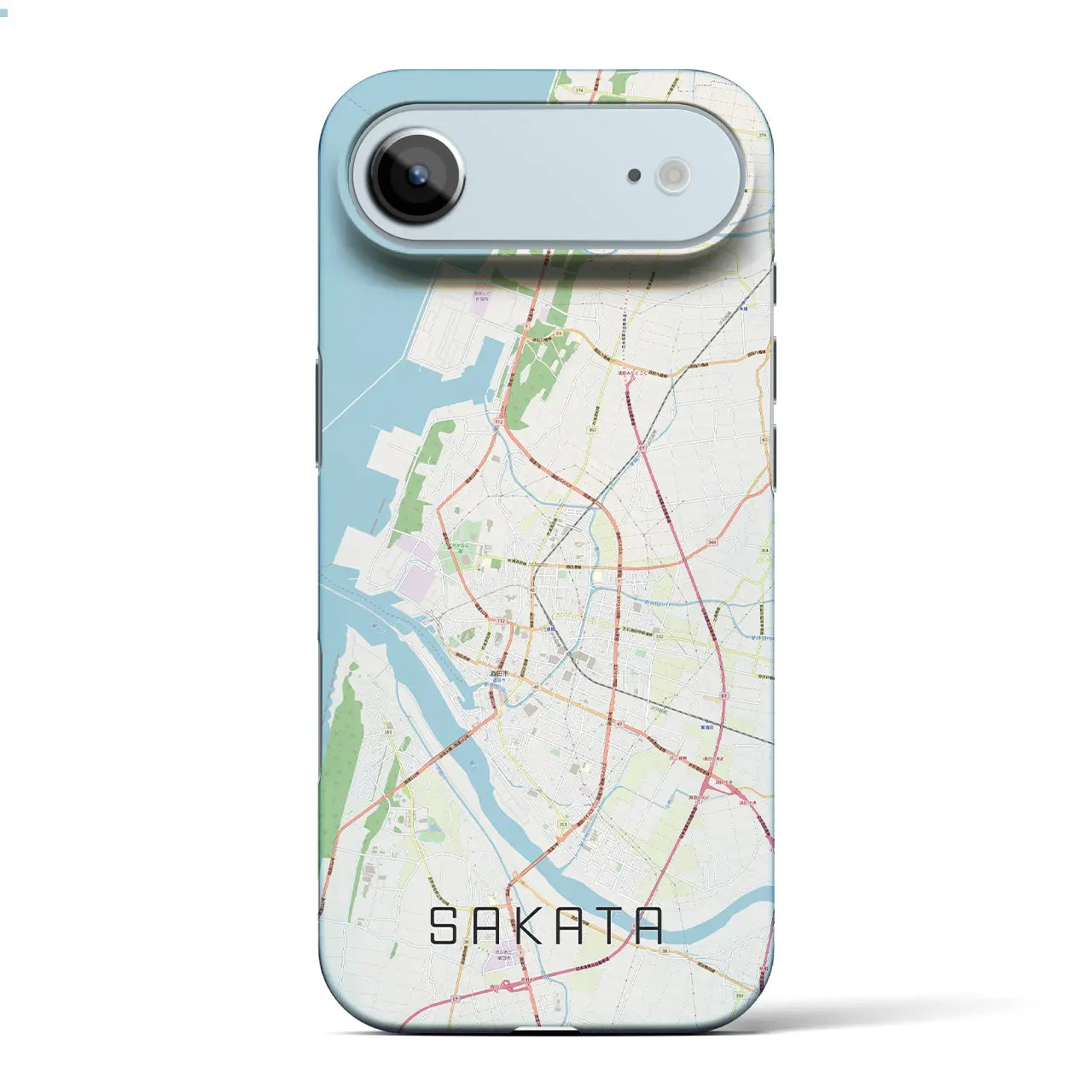 【酒田(山形県)】地図柄iPhoneケース(バックカバータイプ)