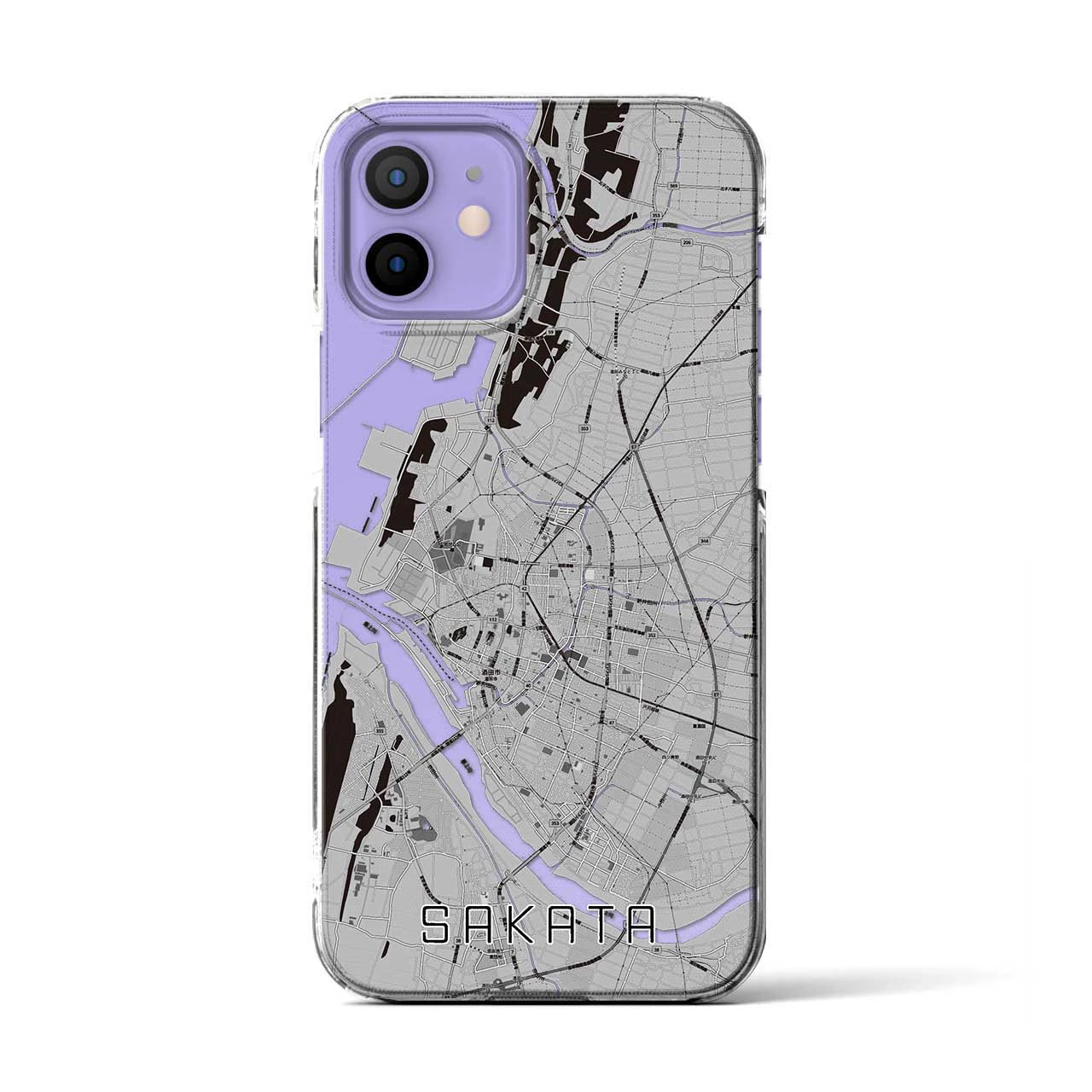 【酒田(山形県)】地図柄iPhoneケース(クリアタイプ)