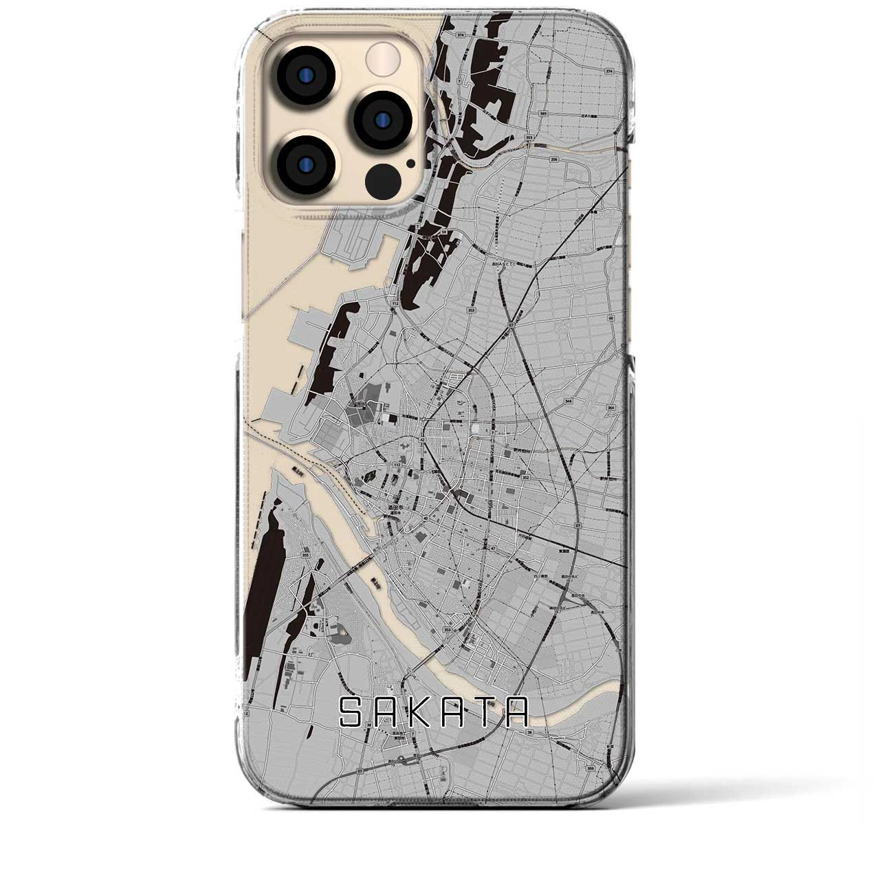 【酒田(山形県)】地図柄iPhoneケース(クリアタイプ)