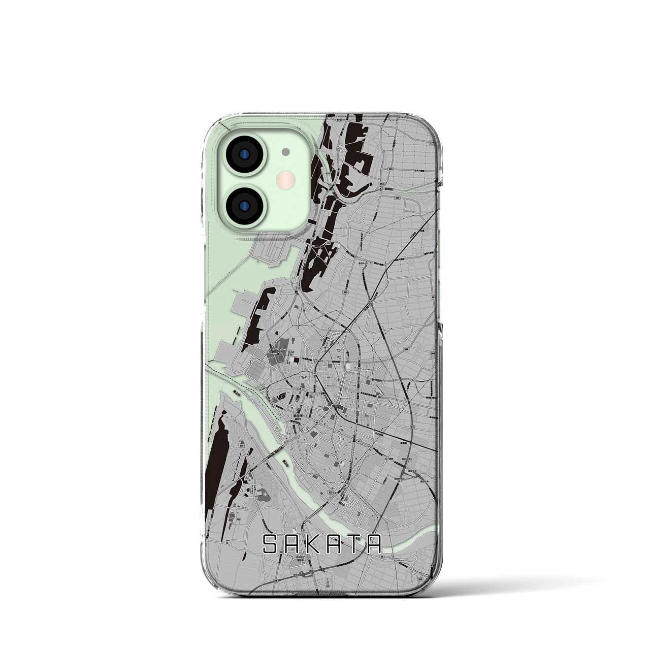 【酒田(山形県)】地図柄iPhoneケース(クリアタイプ)