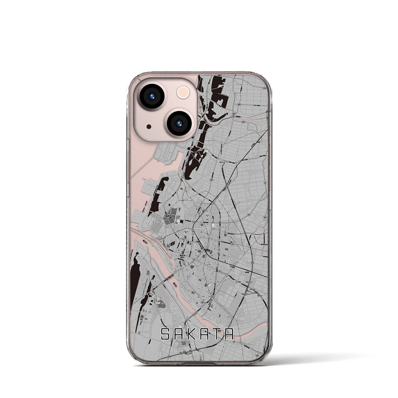 【酒田(山形県)】地図柄iPhoneケース(クリアタイプ)