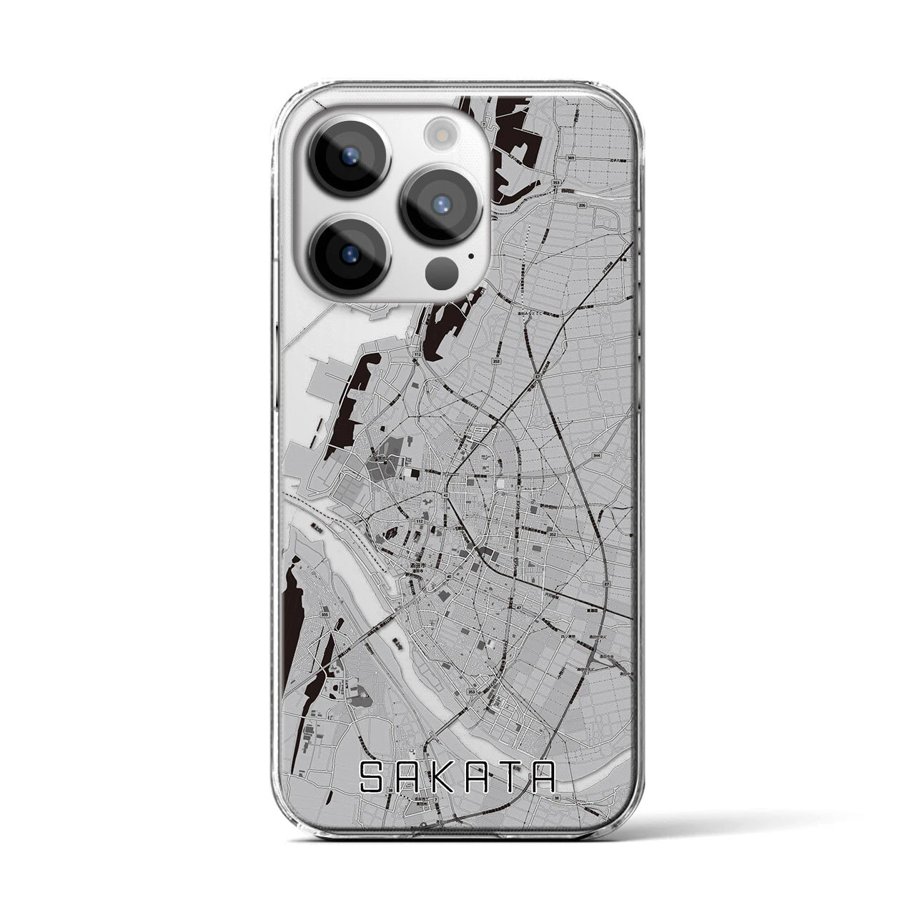 【酒田(山形県)】地図柄iPhoneケース(クリアタイプ)