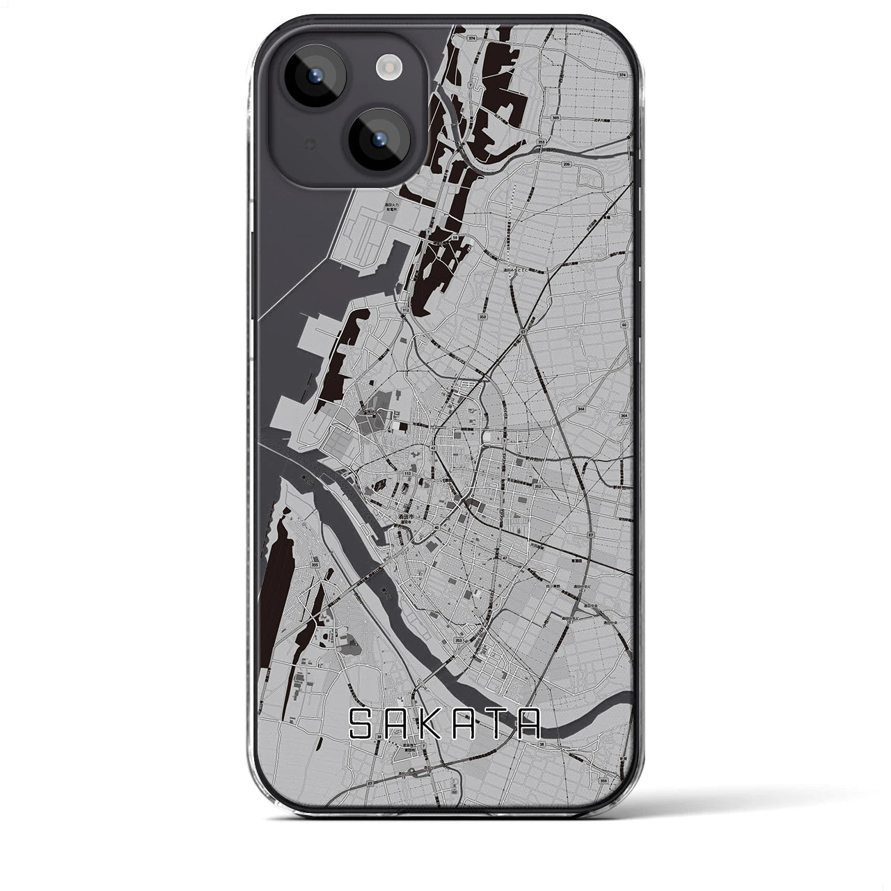 【酒田(山形県)】地図柄iPhoneケース(クリアタイプ)