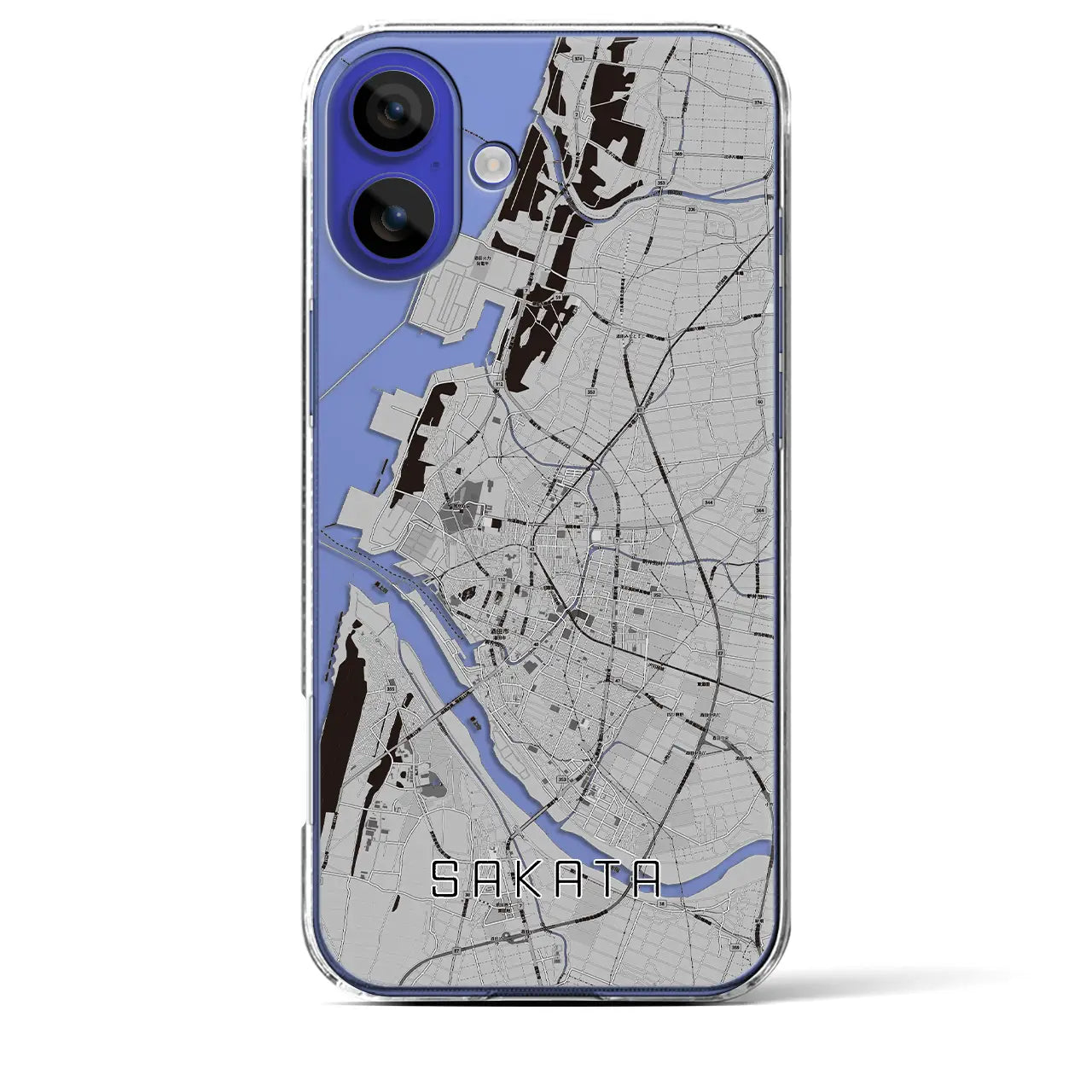 【酒田(山形県)】地図柄iPhoneケース(クリアタイプ)