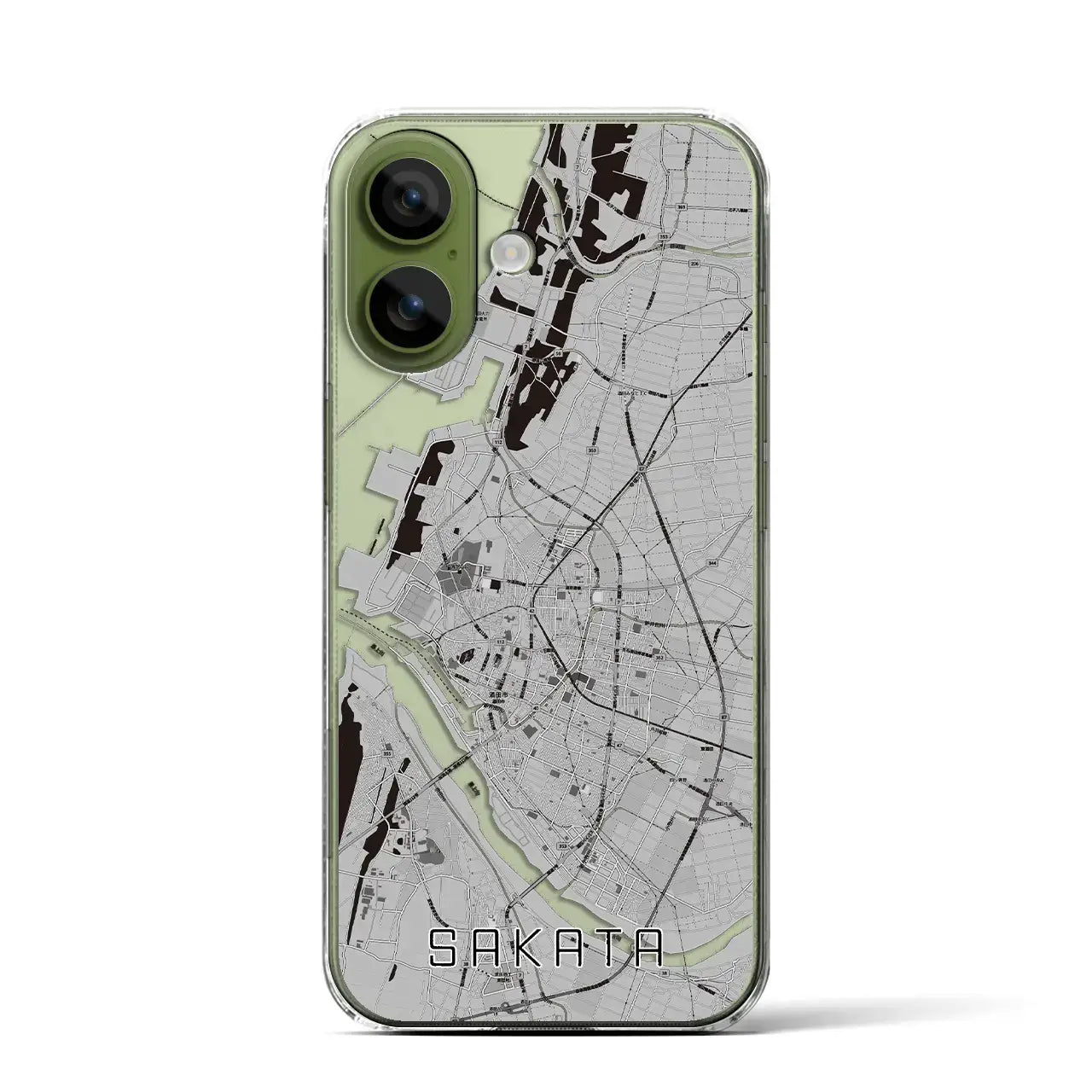 【酒田(山形県)】地図柄iPhoneケース(クリアタイプ)