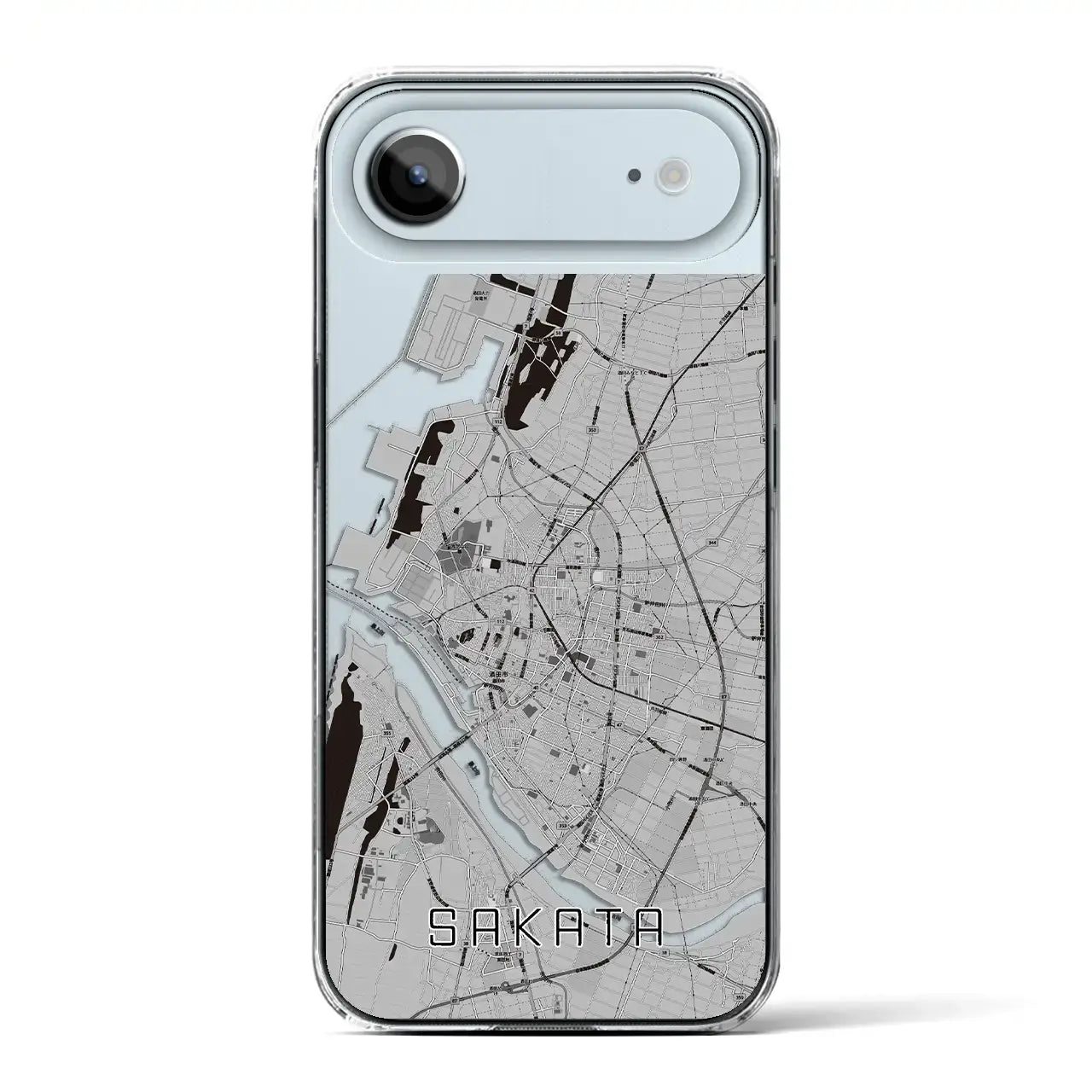 【酒田(山形県)】地図柄iPhoneケース(クリアタイプ)