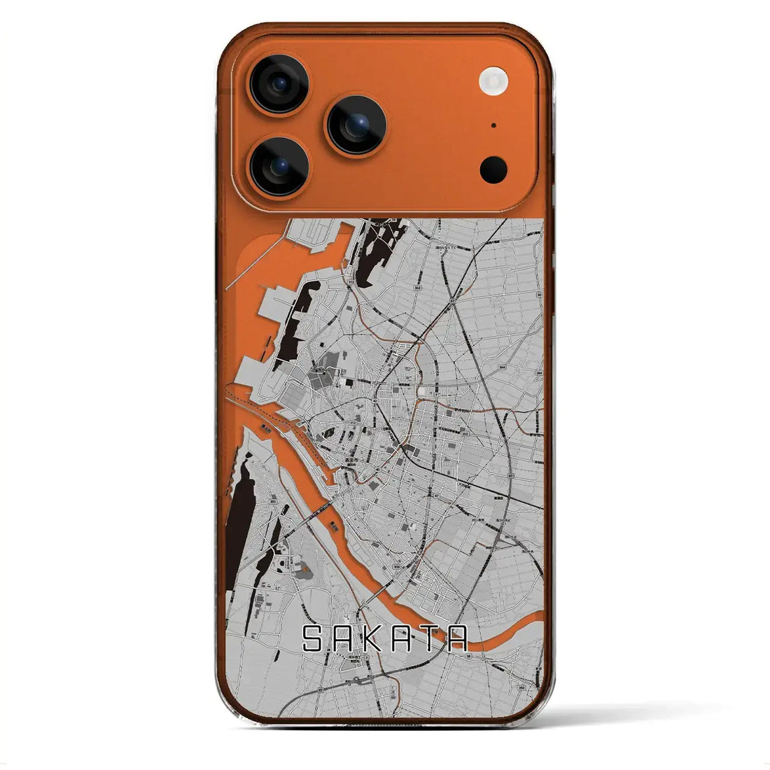 【酒田(山形県)】地図柄iPhoneケース(クリアタイプ)