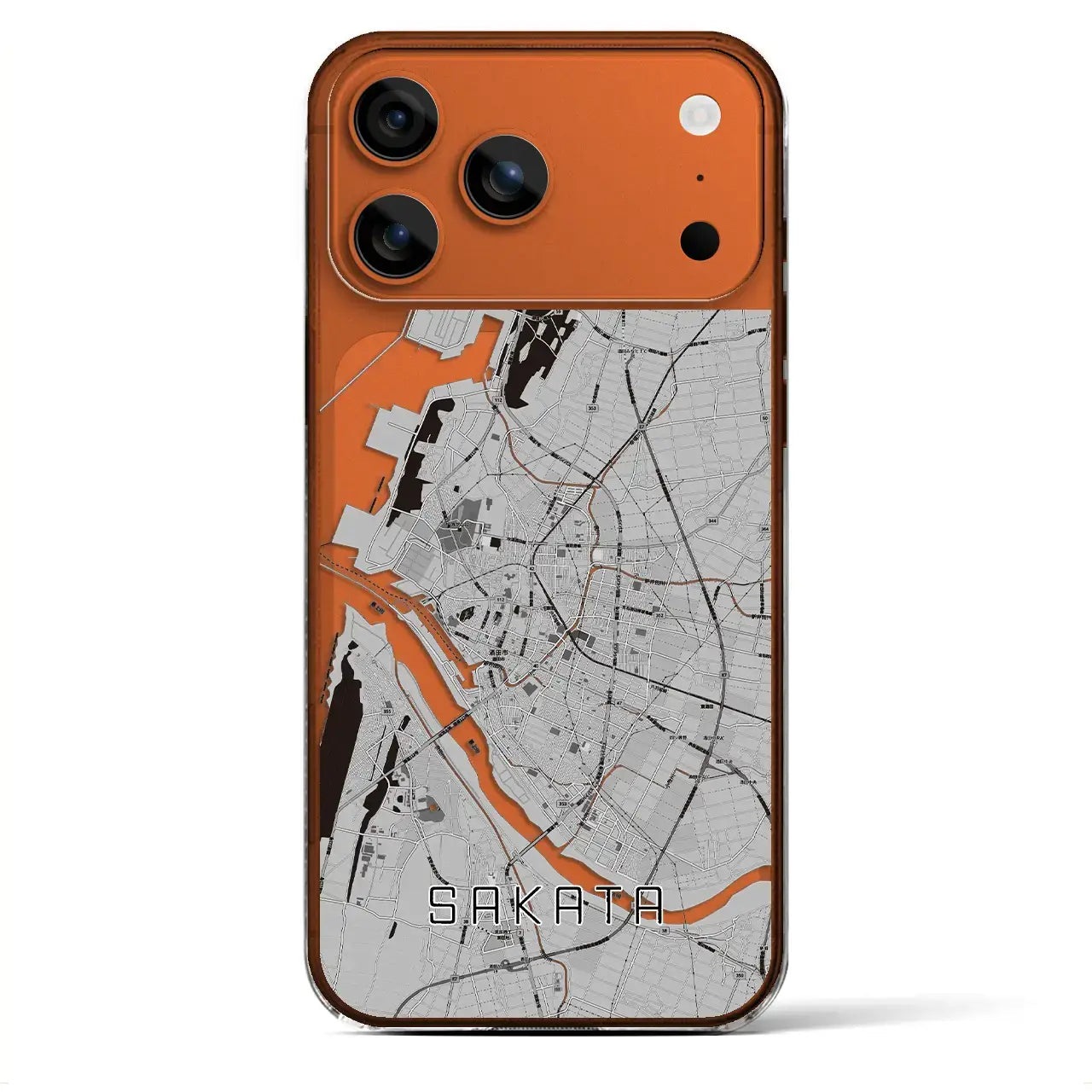 【酒田(山形県)】地図柄iPhoneケース(クリアタイプ)