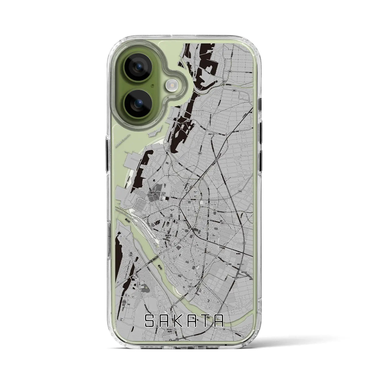 【酒田(山形県)】地図柄iPhoneケース(MagSafeタイプ)