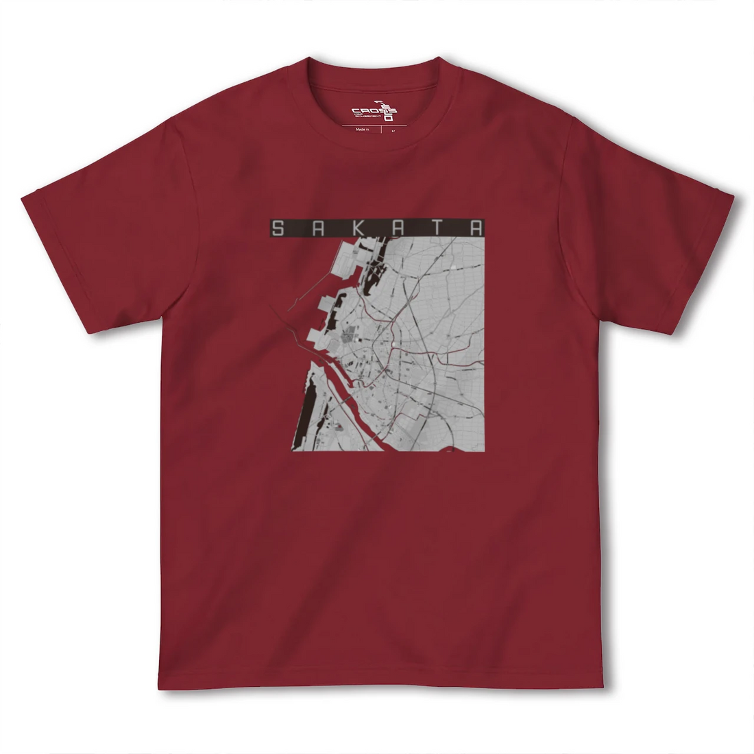 【酒田(山形県)】地図柄ヘビーウェイトTシャツ