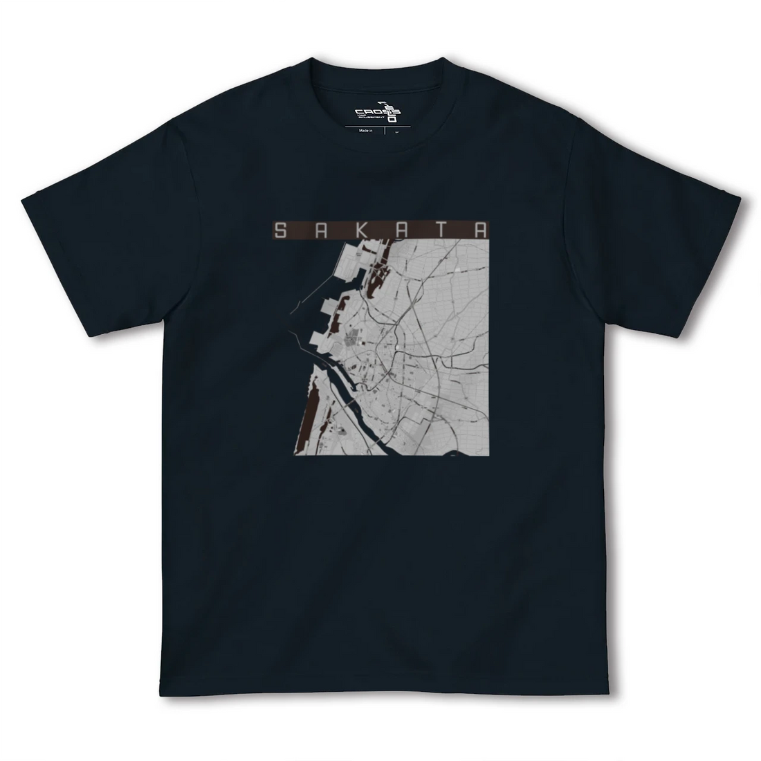 【酒田(山形県)】地図柄ヘビーウェイトTシャツ