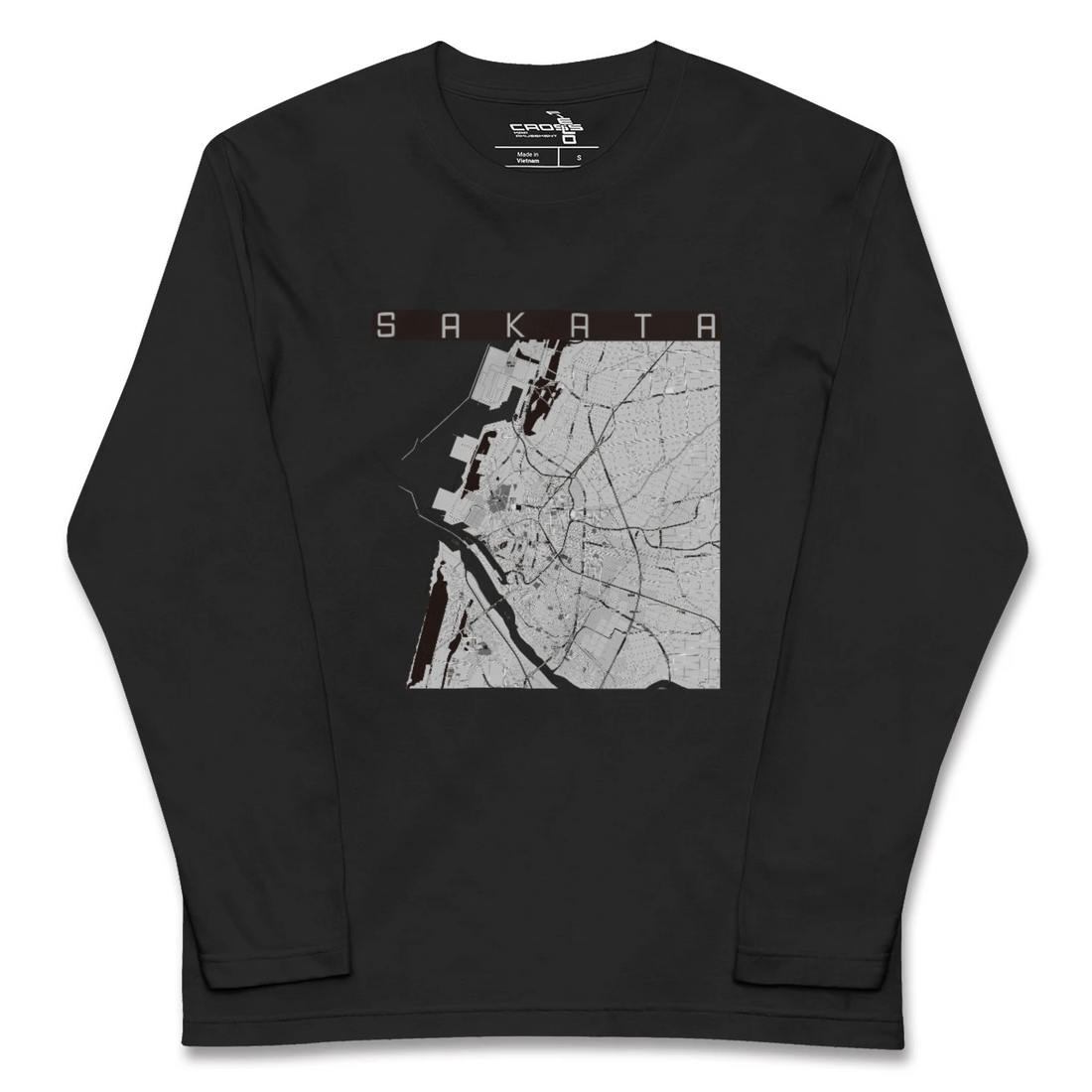 【酒田(山形県)】地図柄ロングスリーブTシャツ