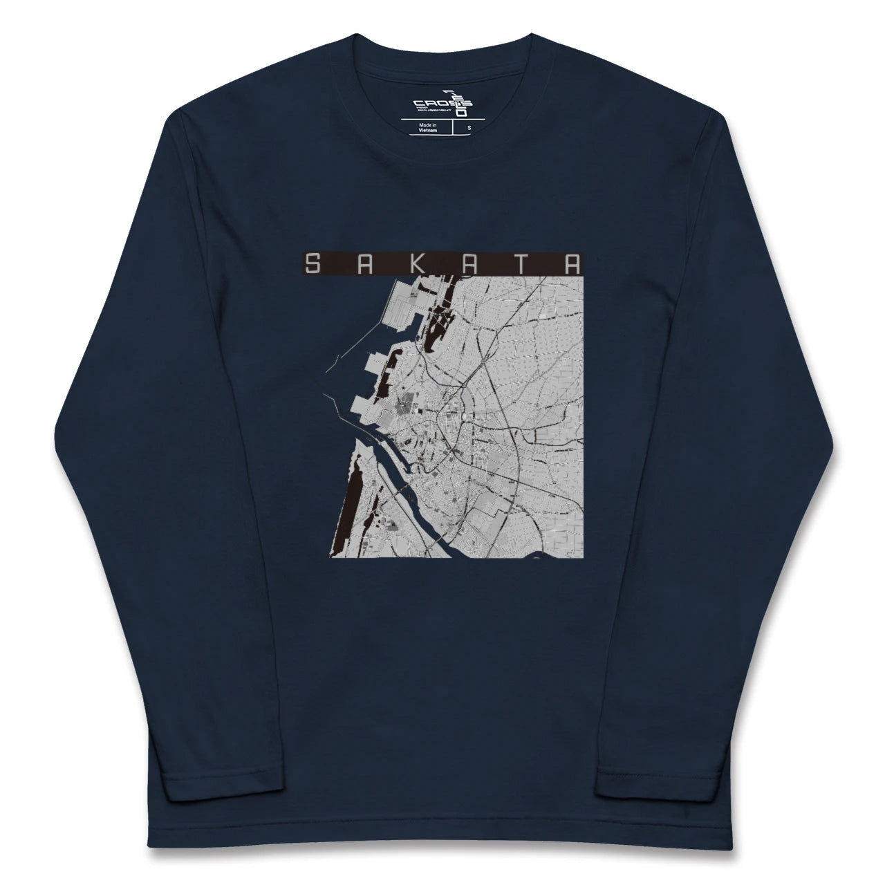 【酒田(山形県)】地図柄ロングスリーブTシャツ