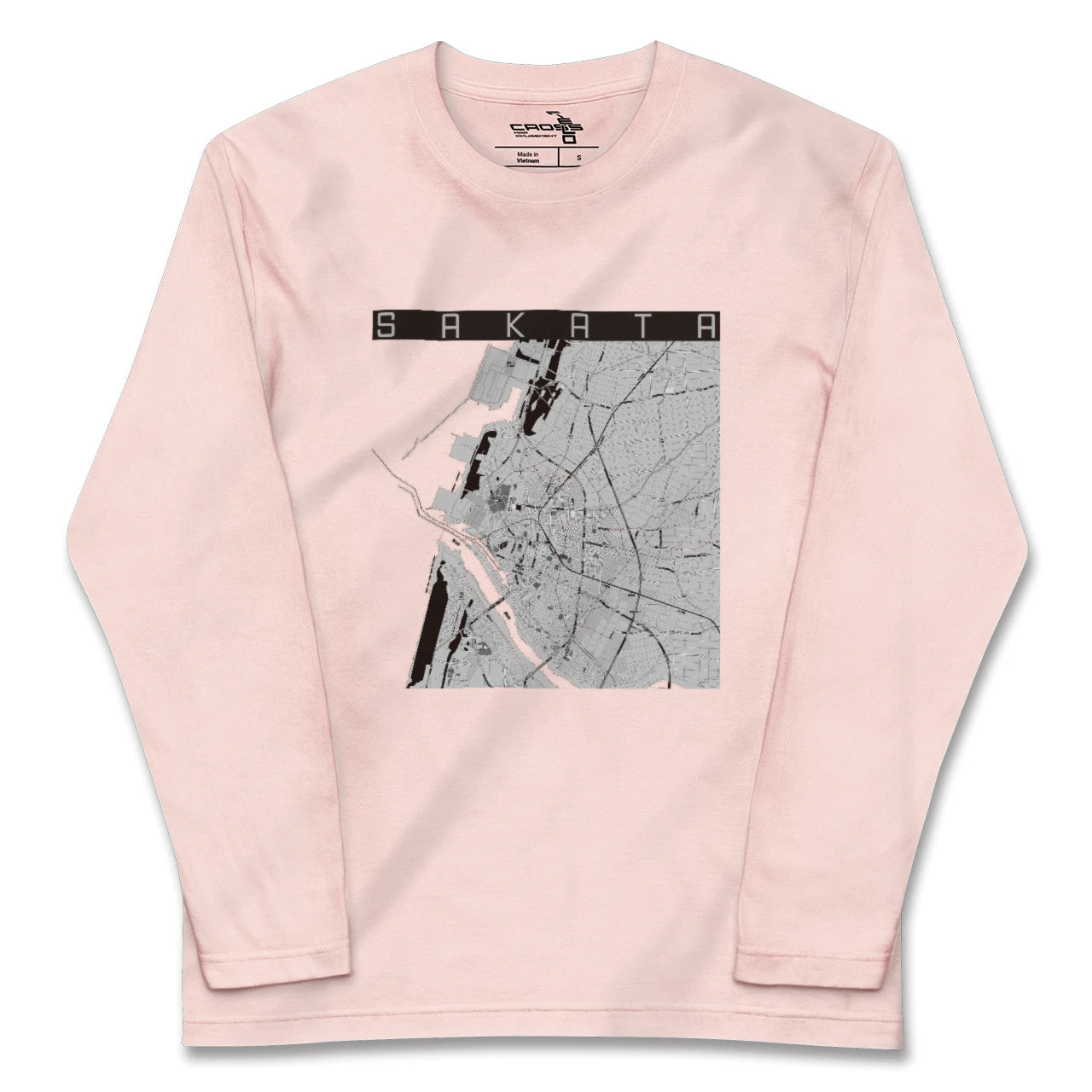 【酒田(山形県)】地図柄ロングスリーブTシャツ