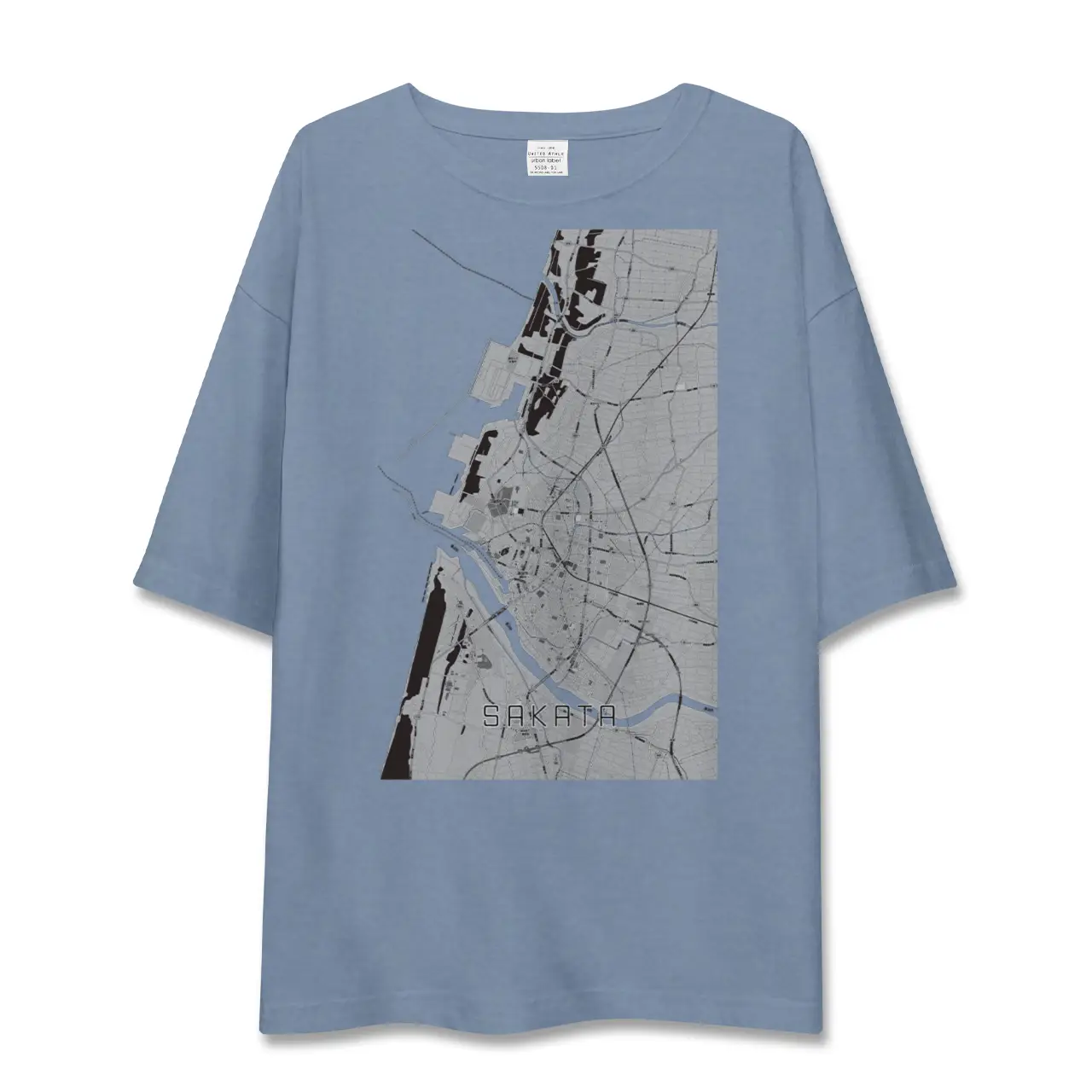 【酒田(山形県)】地図柄ビッグシルエットTシャツ